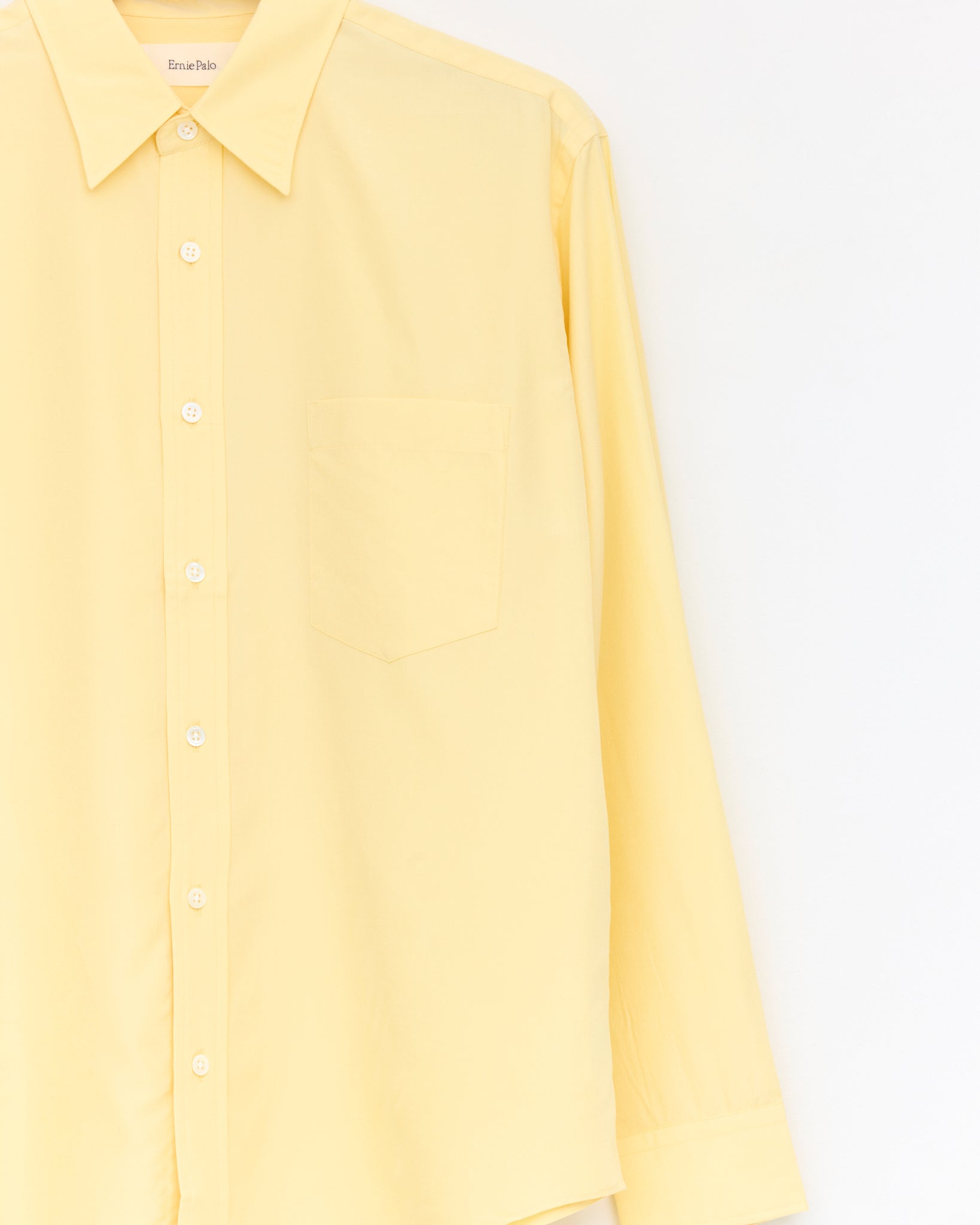 Silk Yellow Dress Shirt, Yellow