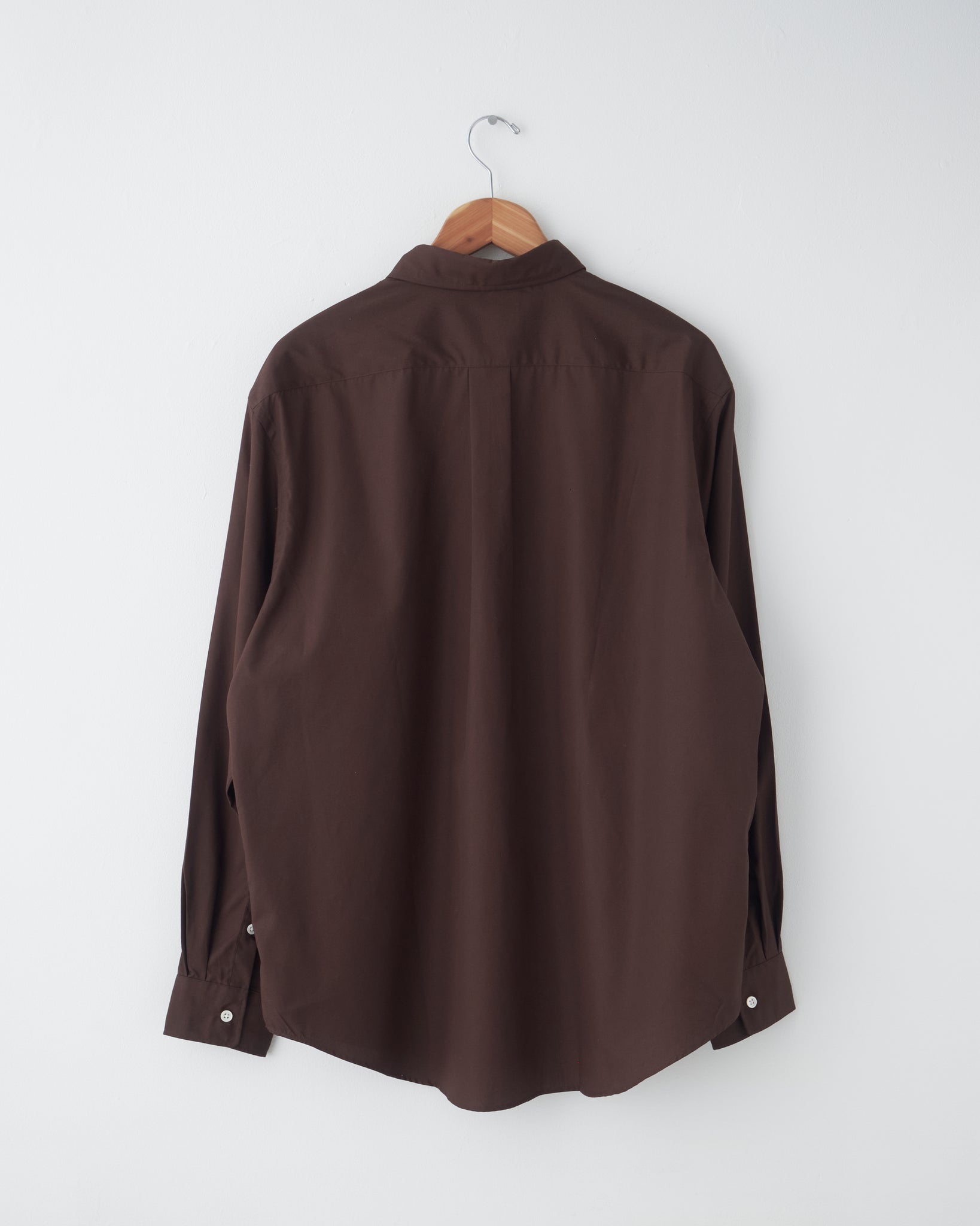 Cotton Buttoned Shirt, Dark Brown