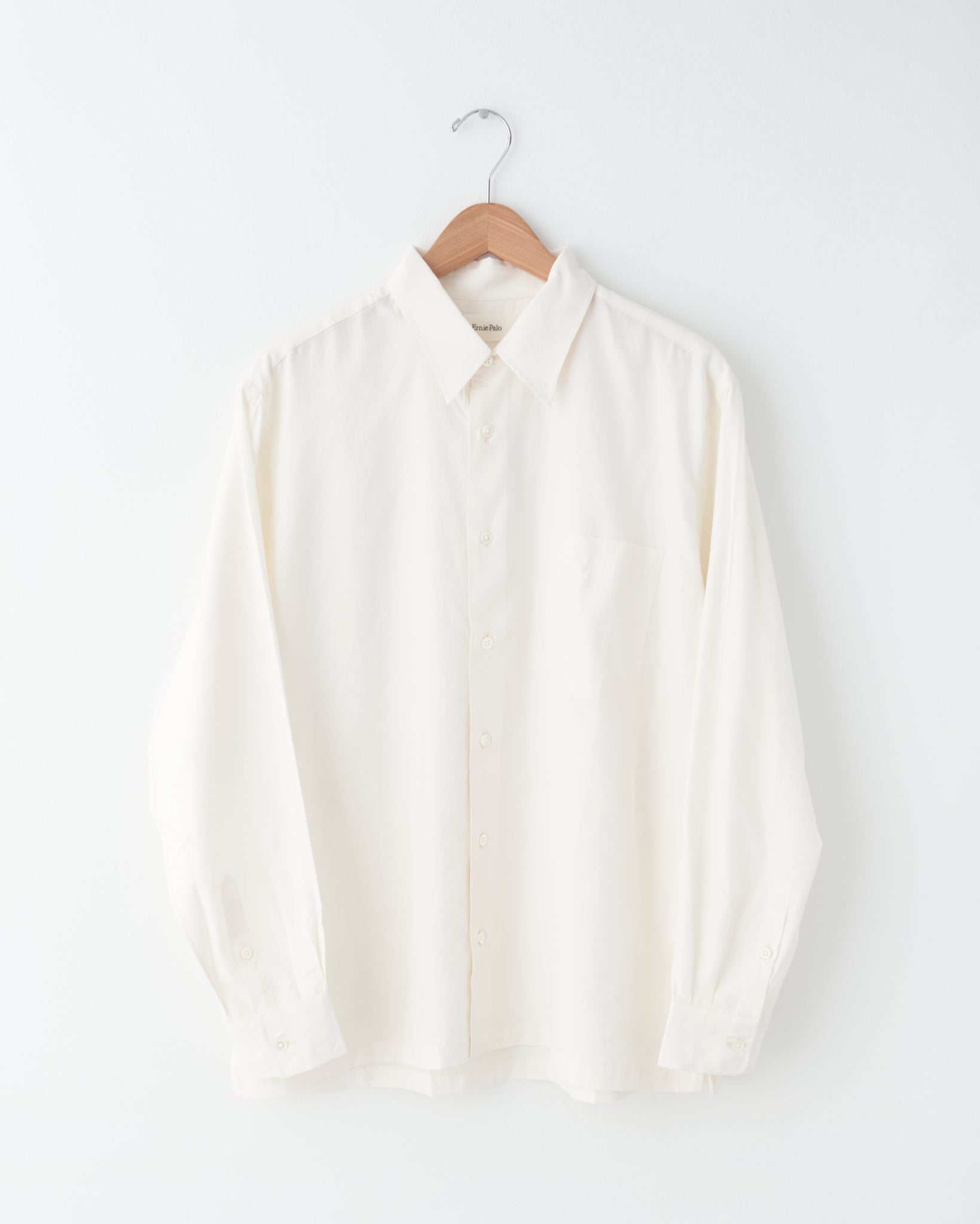 Silk Buttoned Shirt, White