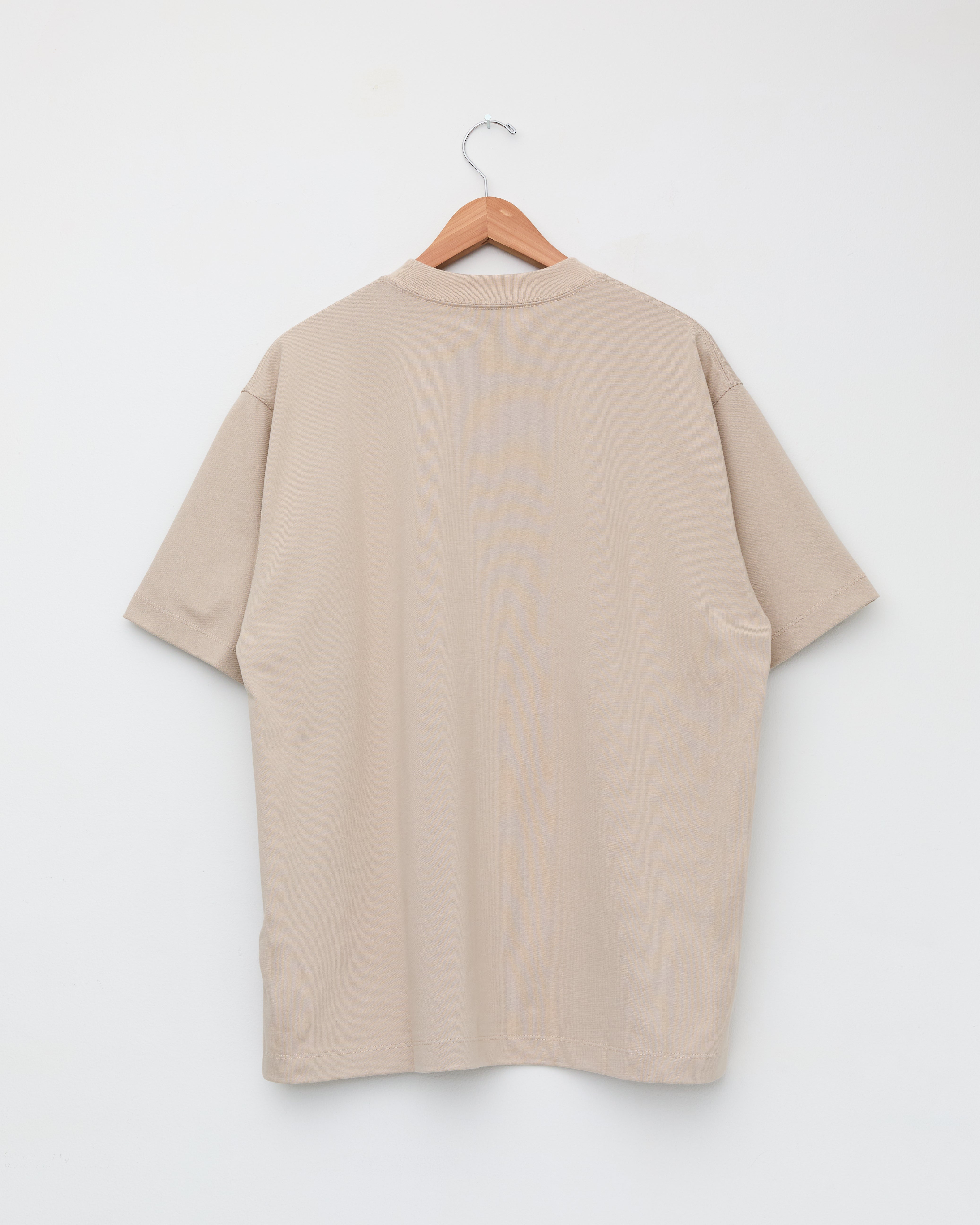 ◇ILLIGO◇ Ethnic overfit t-shirt beige REGULAR BRUSHED-COTTON T-SHIRT - BEIGE | COS