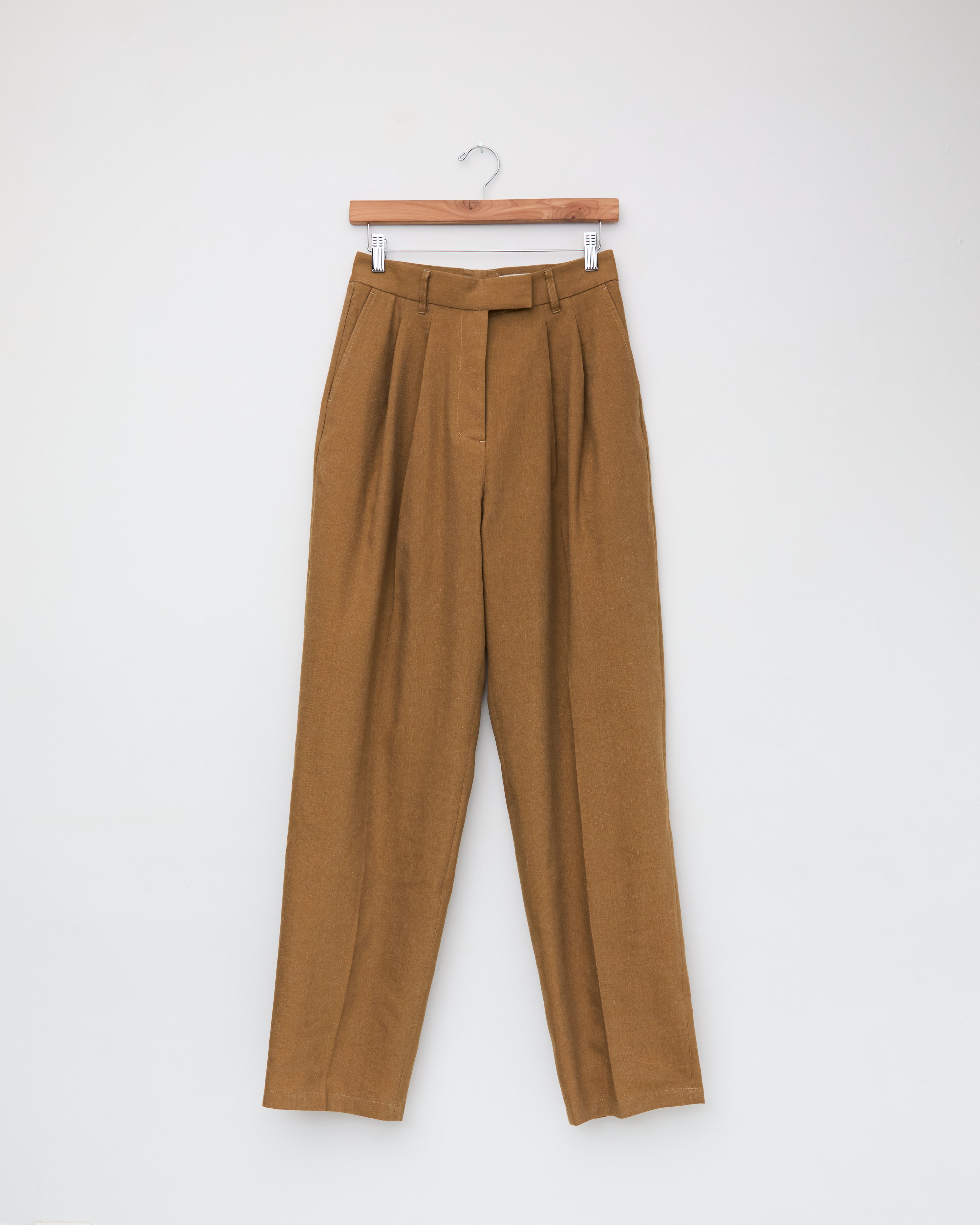 Slack Material Wool Linen Slacks, Beige – Colbo