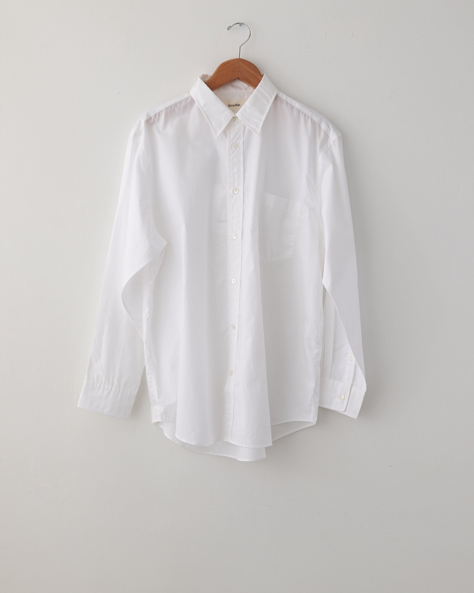 Woven Cotton Shirt, White