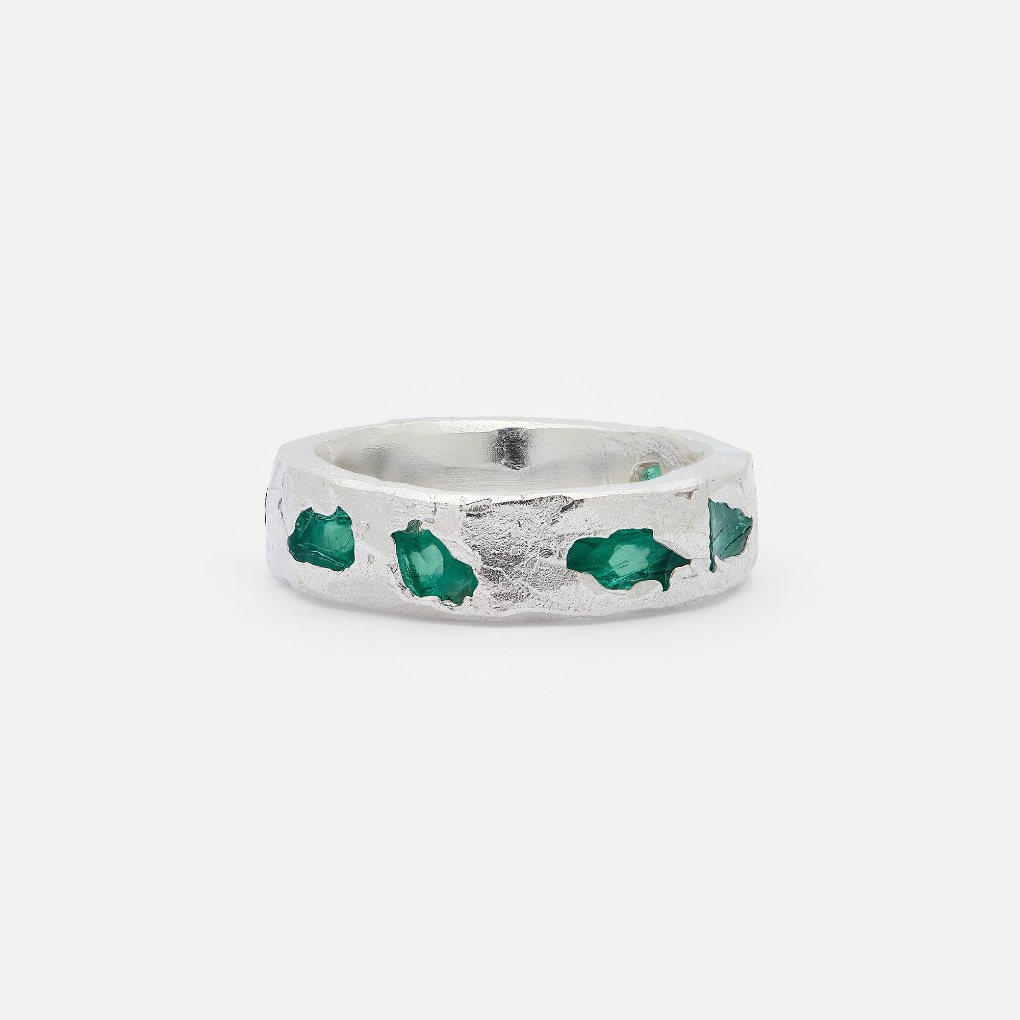Raw Emerald Scatter Band