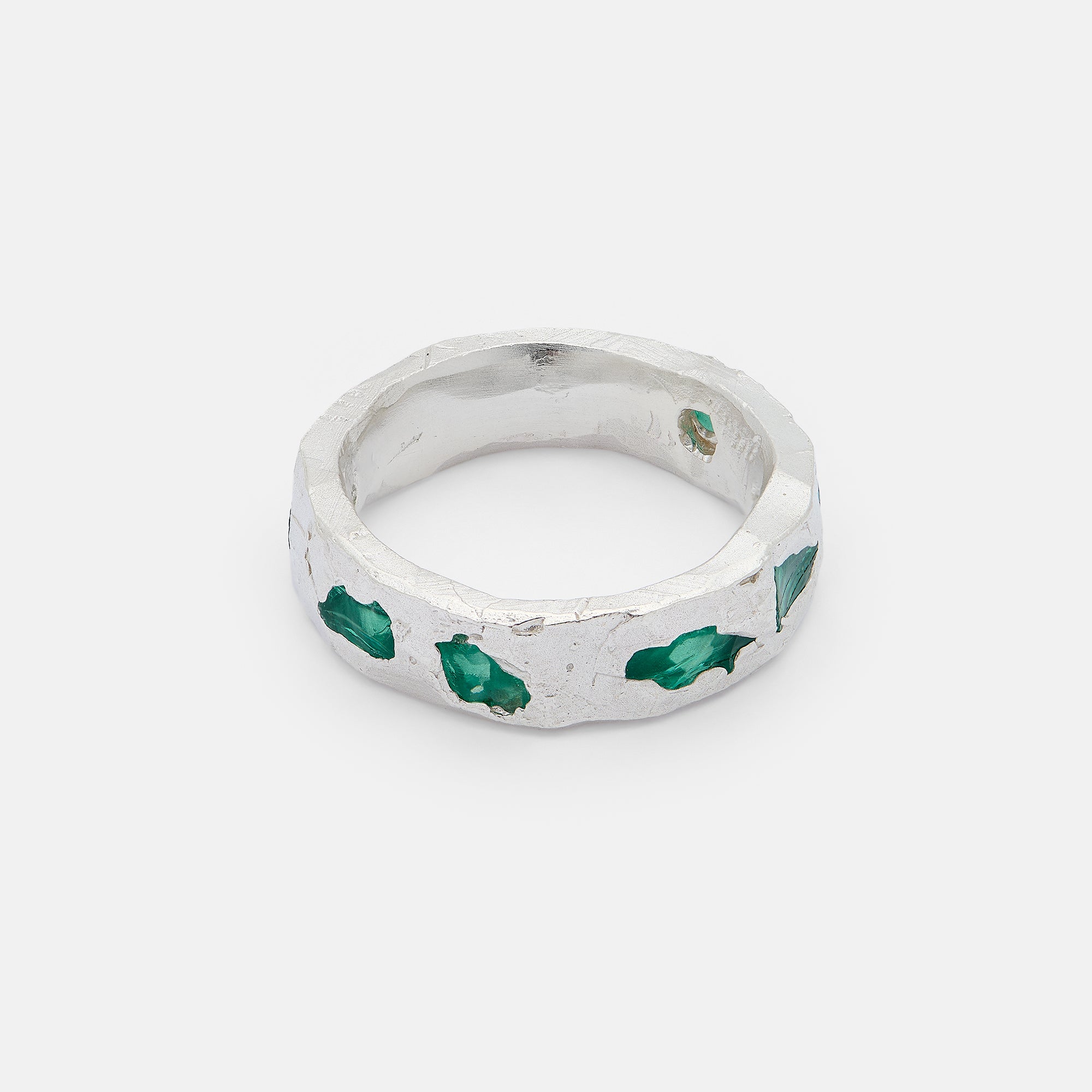 Raw Emerald Scatter Band