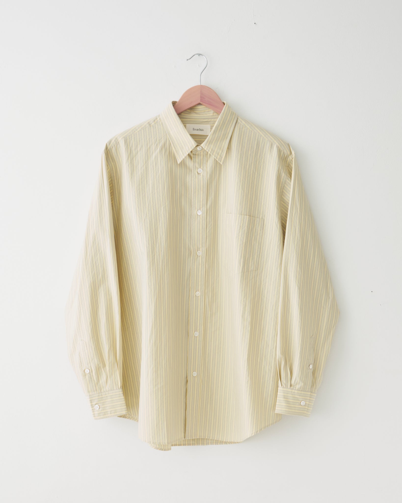 Striped Buttoned Shirt, Yellow