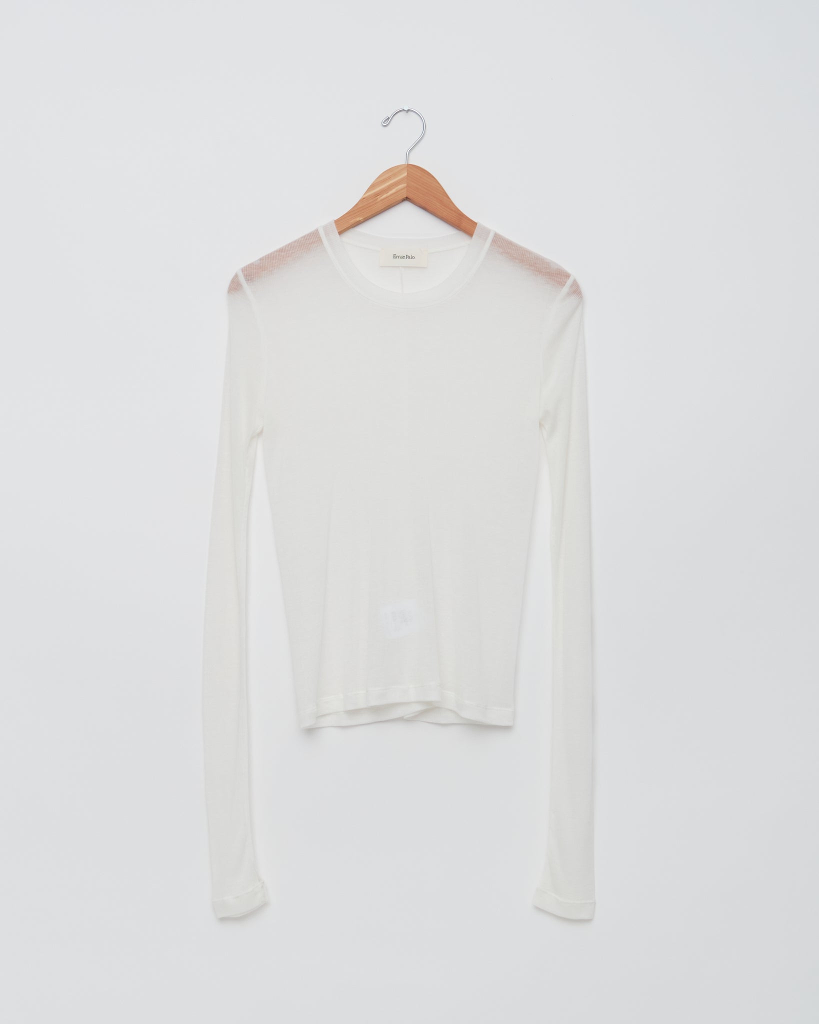 Tencel / Cashmere LS Knit, White