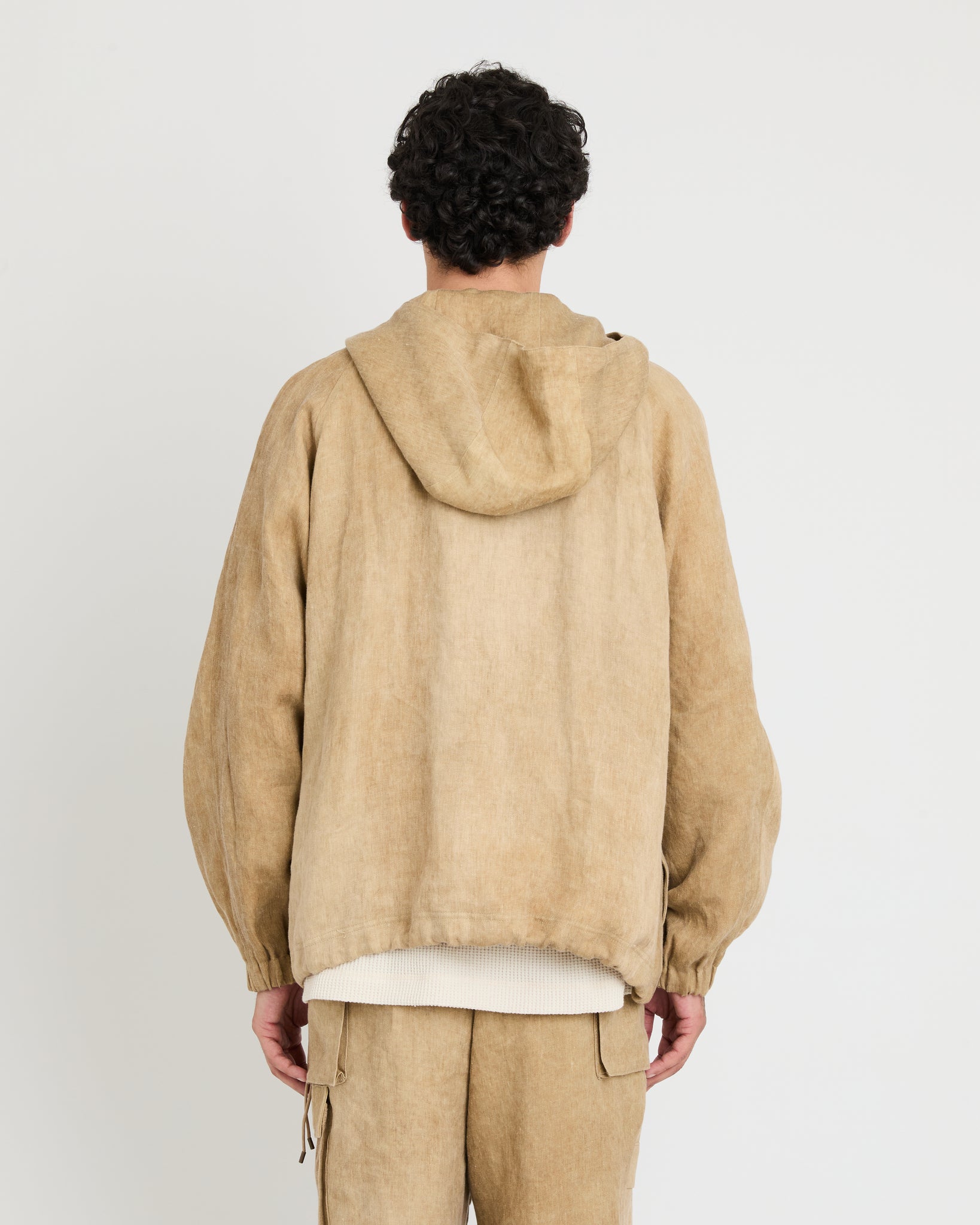 Hooded Raglan Parka, Hard Wash Beige