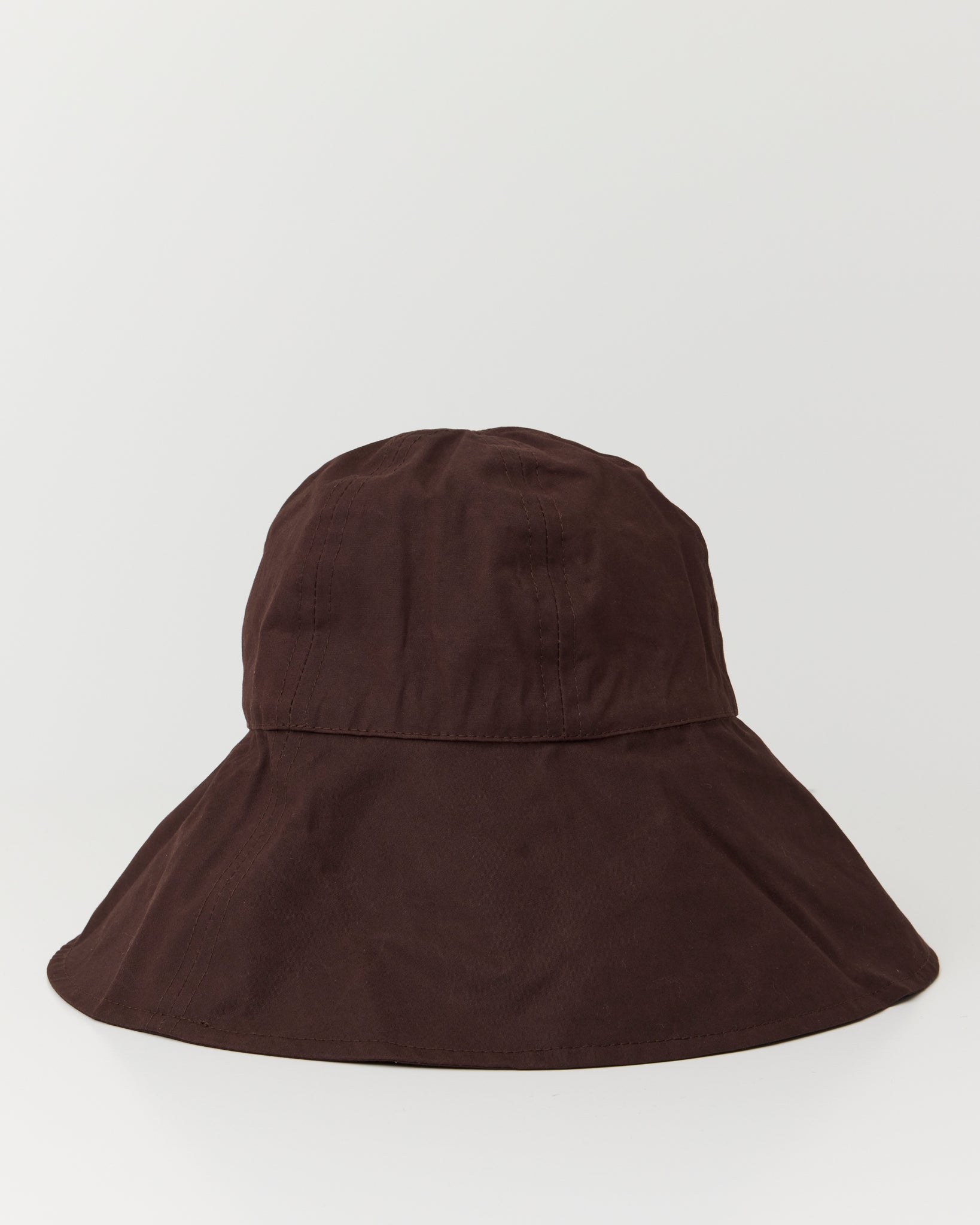 British Dry Oilskin Sun Hat, Dark Mulberry