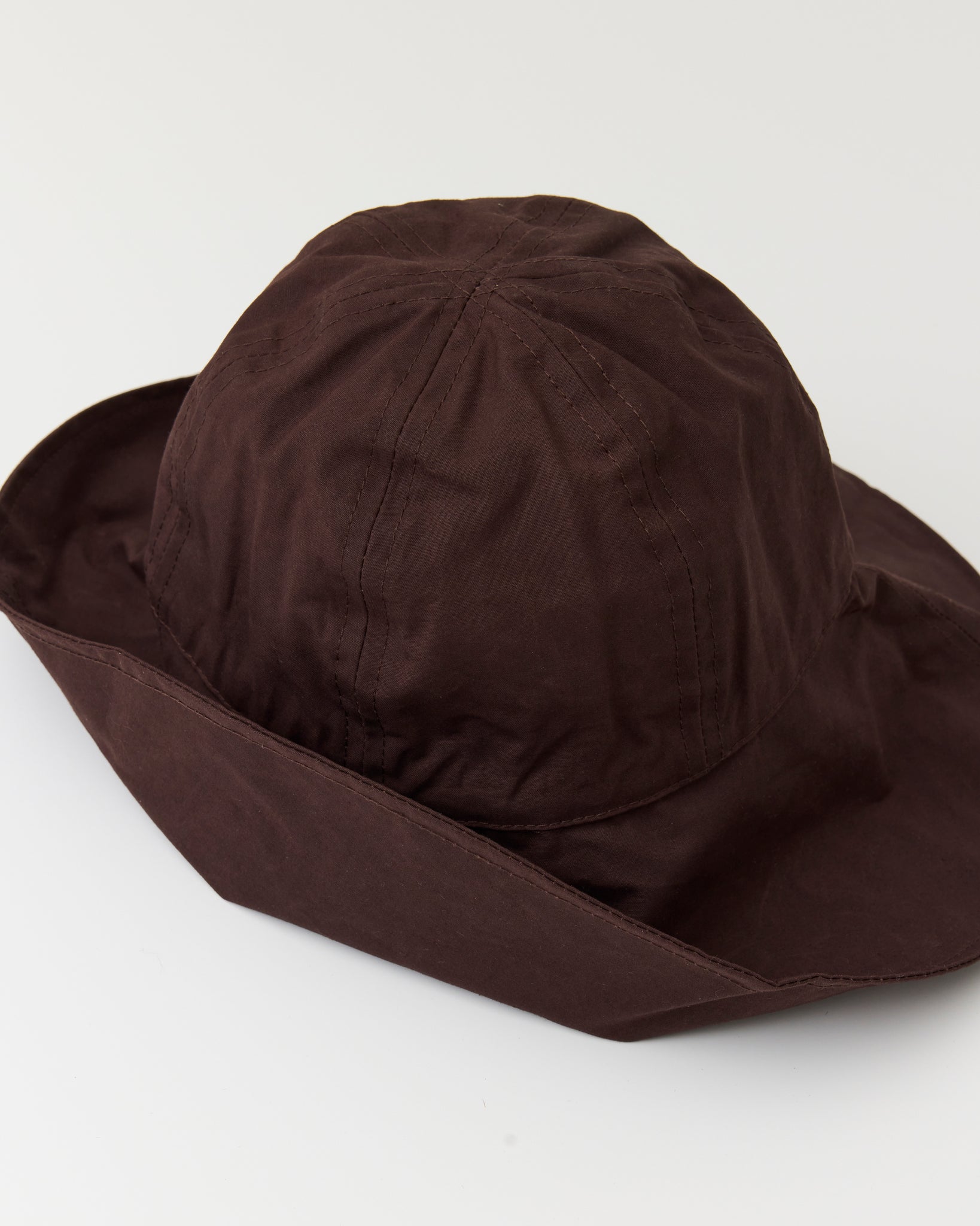 British Dry Oilskin Sun Hat, Dark Mulberry
