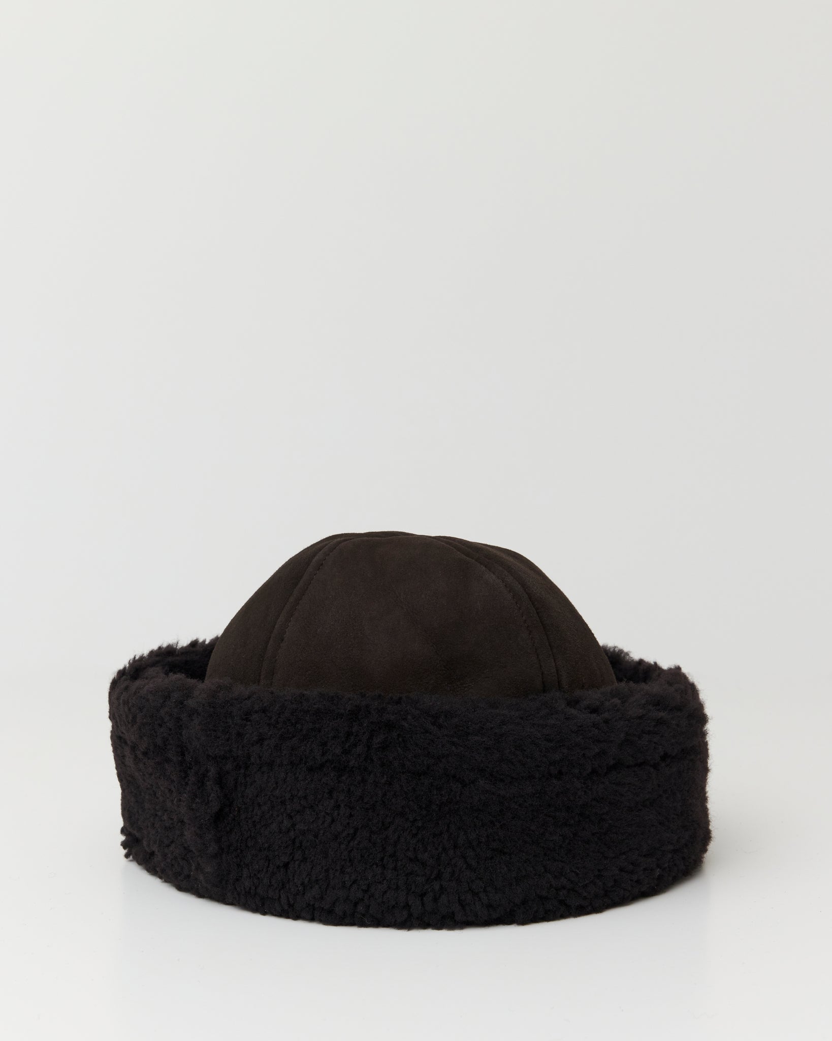Suede Back Curly Hair Cap, Chocolate