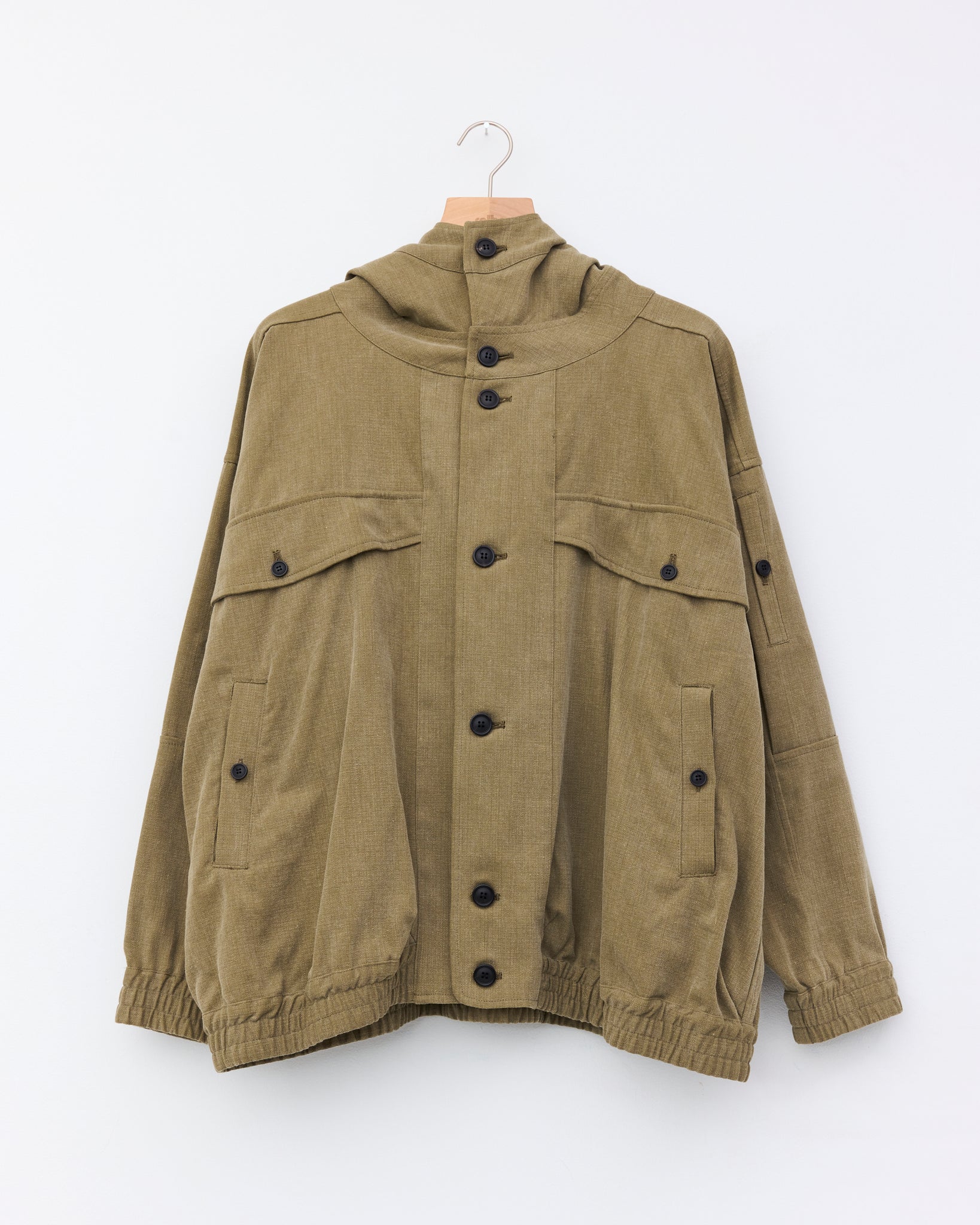 Hooded Bomber Jacket, Light Khaki
