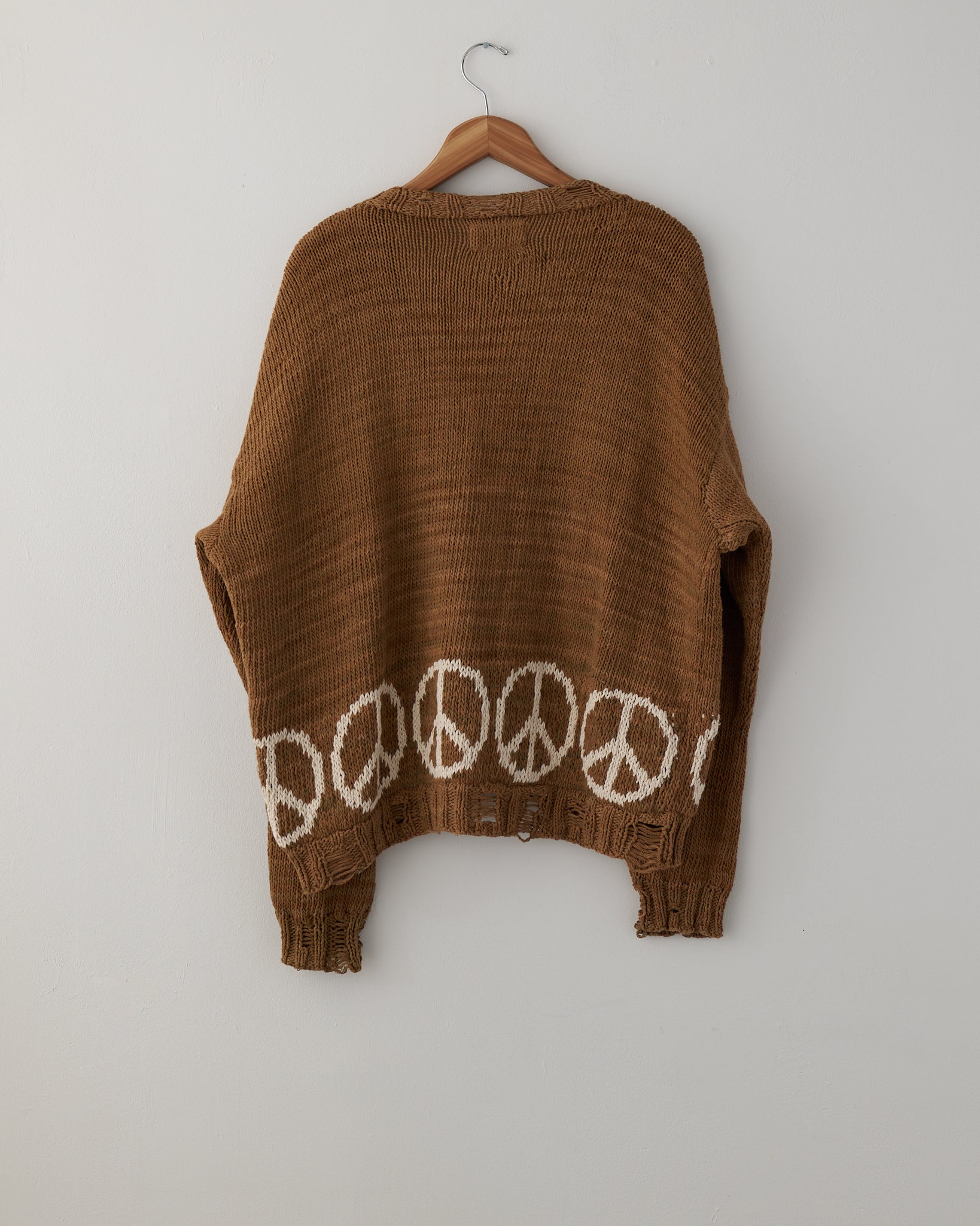 Intarsia Peace Cardigan, Kala Cotton Knitted