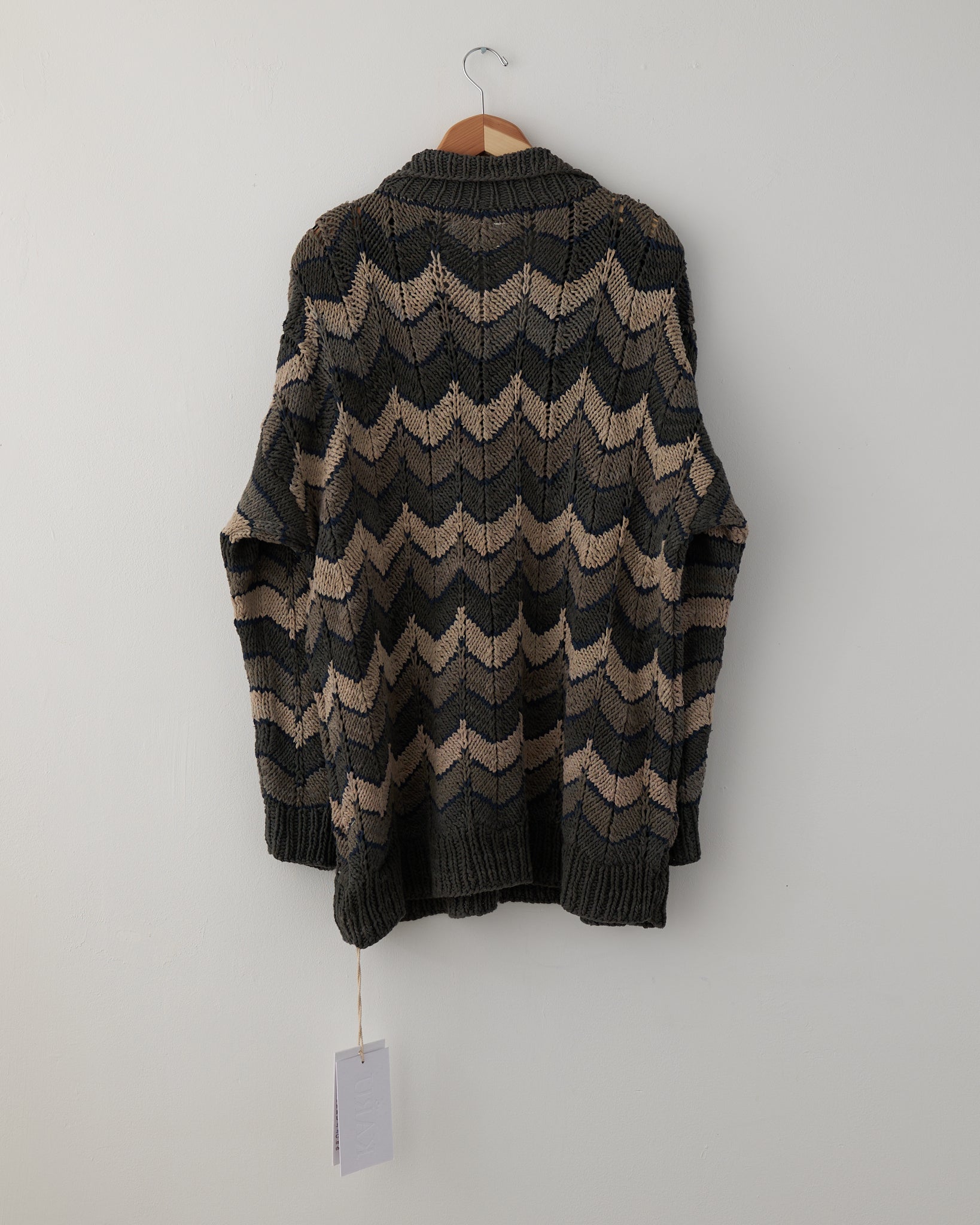 Rugby Sweater, Cotton Knitted Chevron