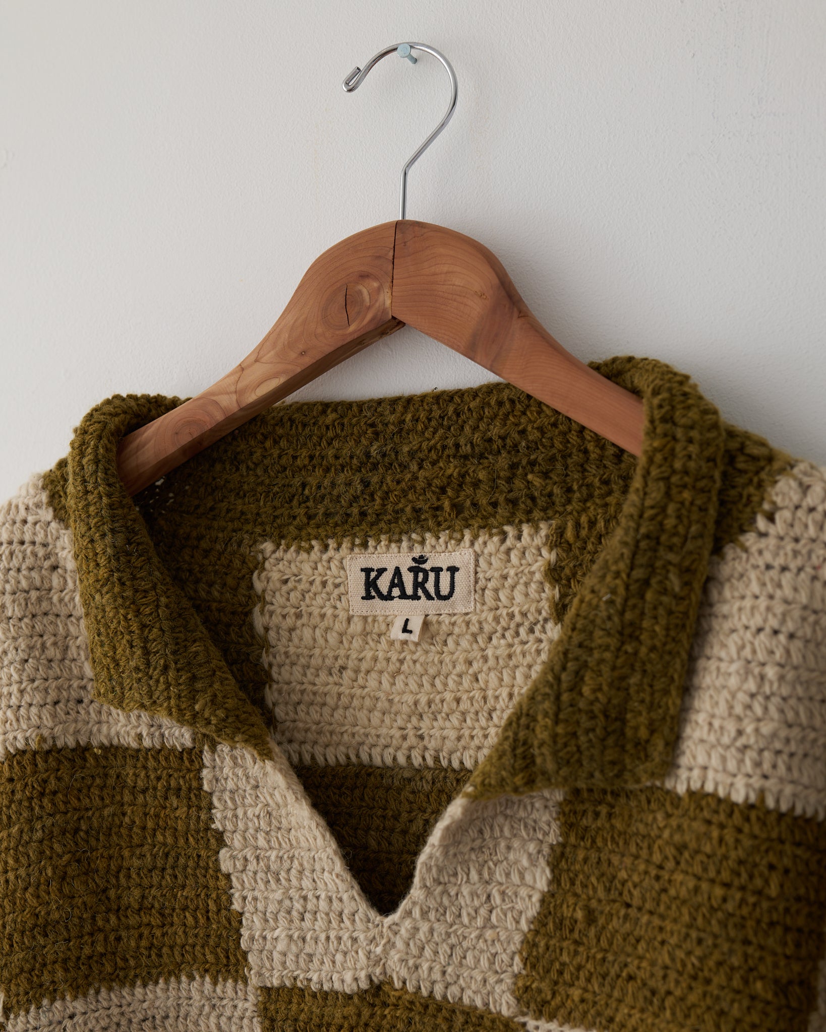 Rugby Sweater, Wool Knitted Check