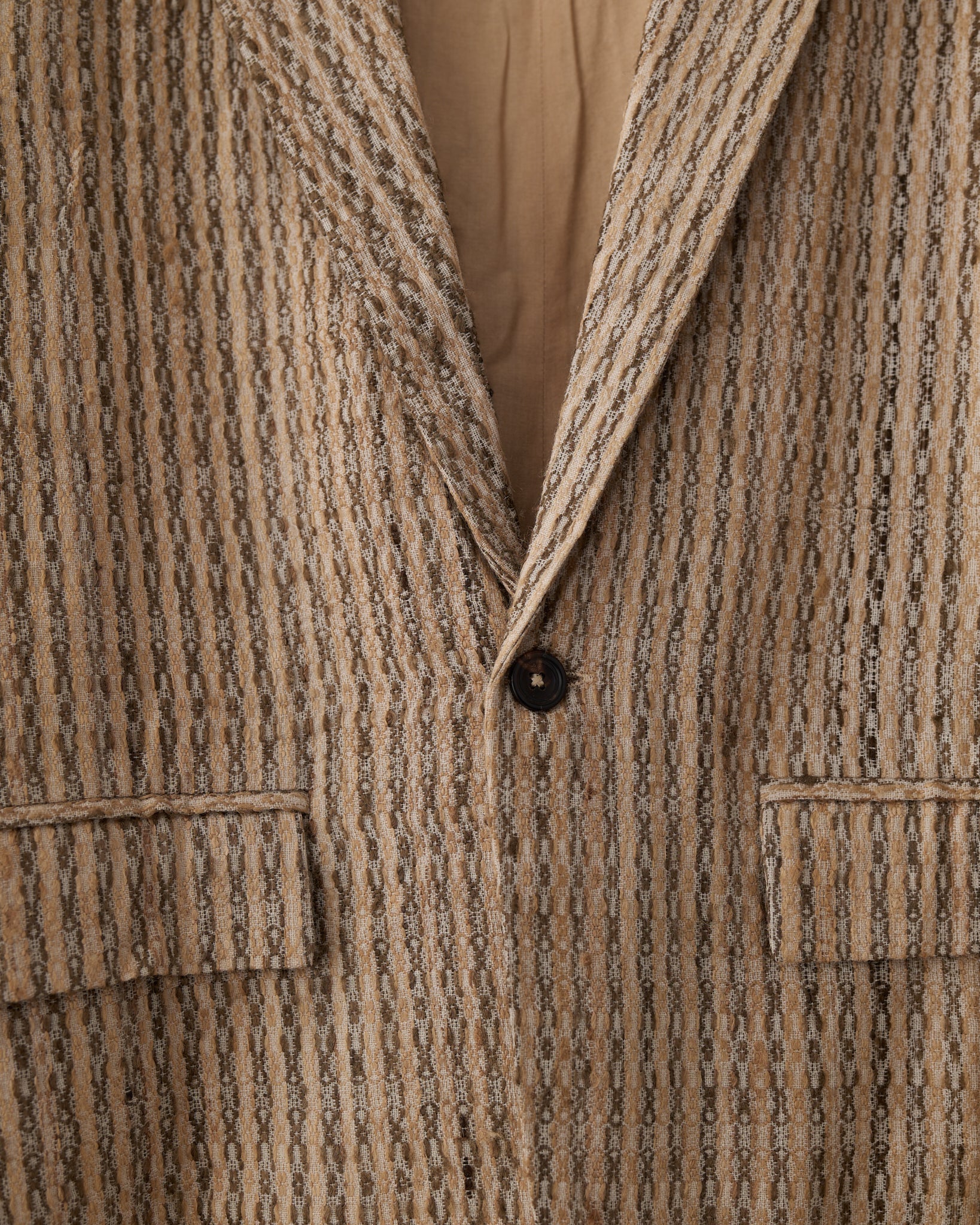 Single Breasted Blazer, Wool & Silk Woven Handloom Jacquard