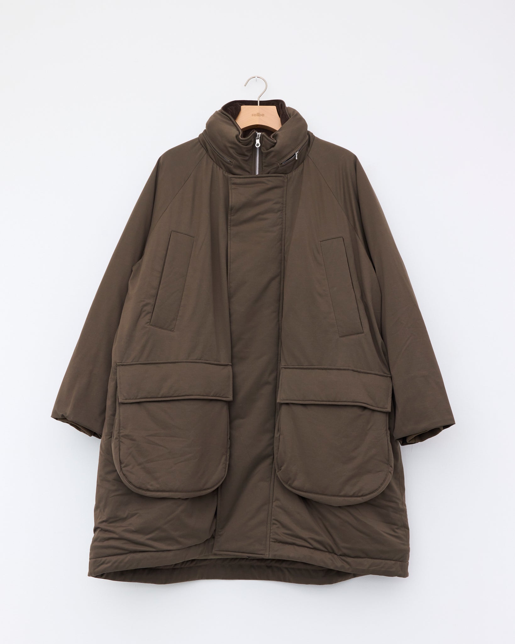 Padded Long Blouson, Half Timber Brown