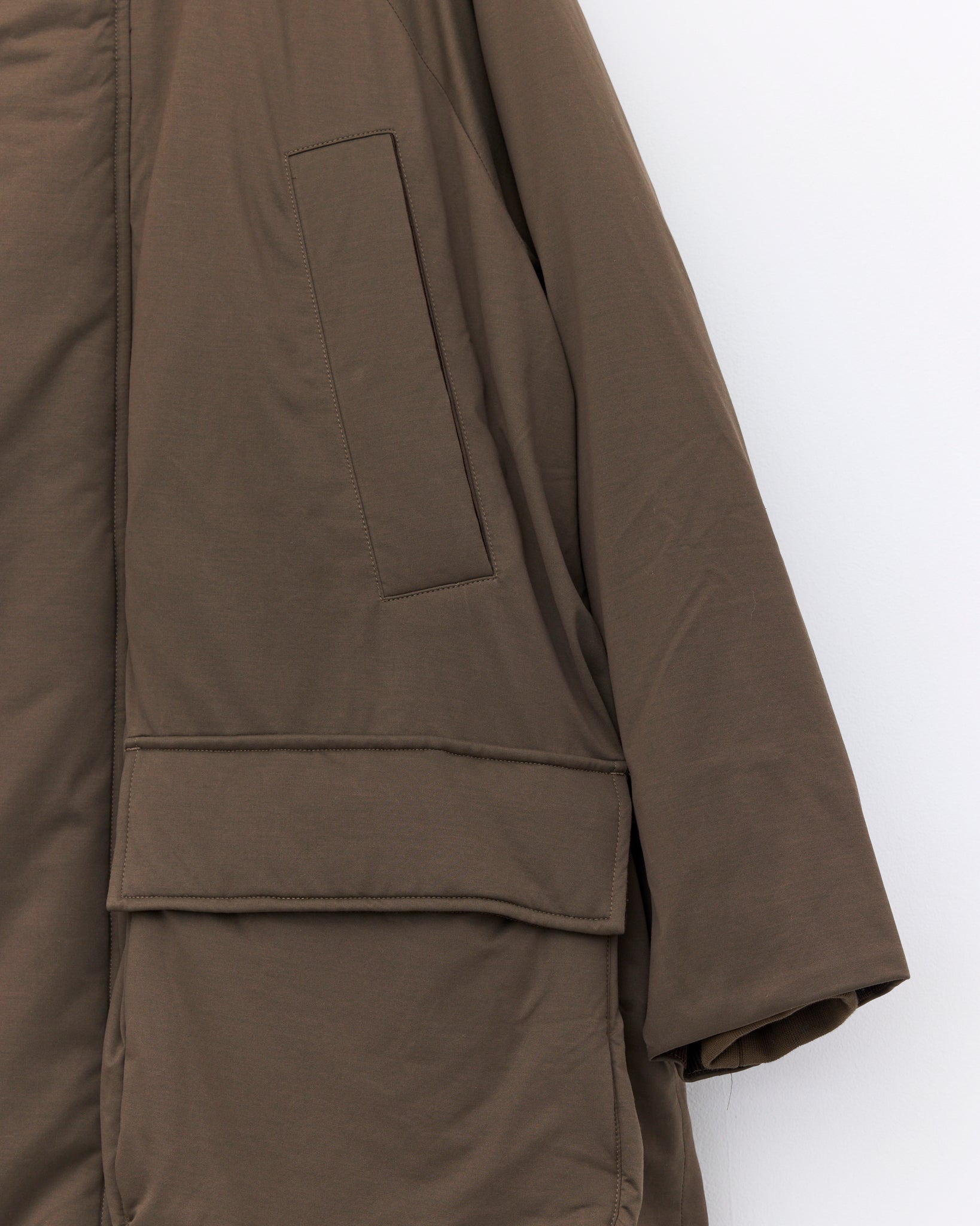 Padded Long Blouson, Half Timber Brown