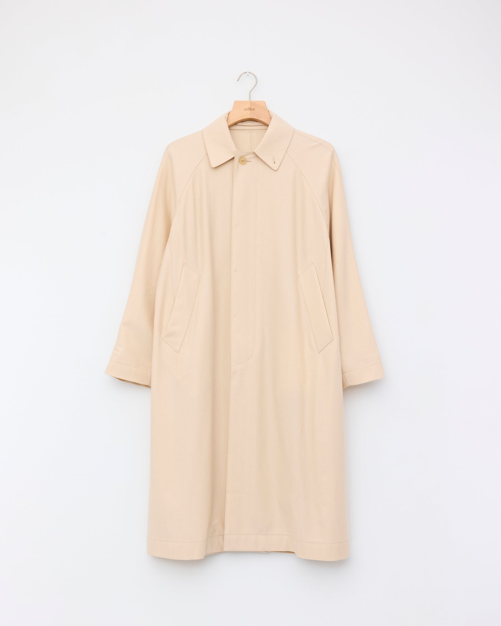 Wool Stripe Incl Coat, White