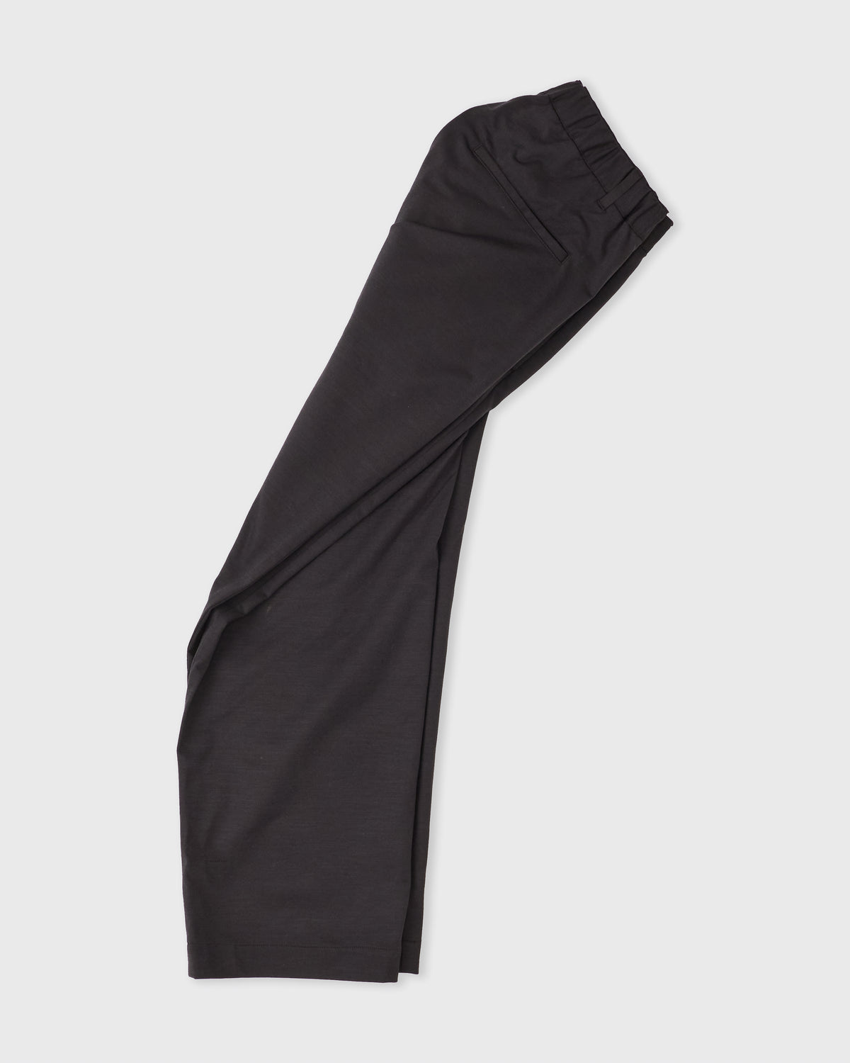 Kanemasa Phil Wool Trousers in brown wool blend, side, folded flat lay
