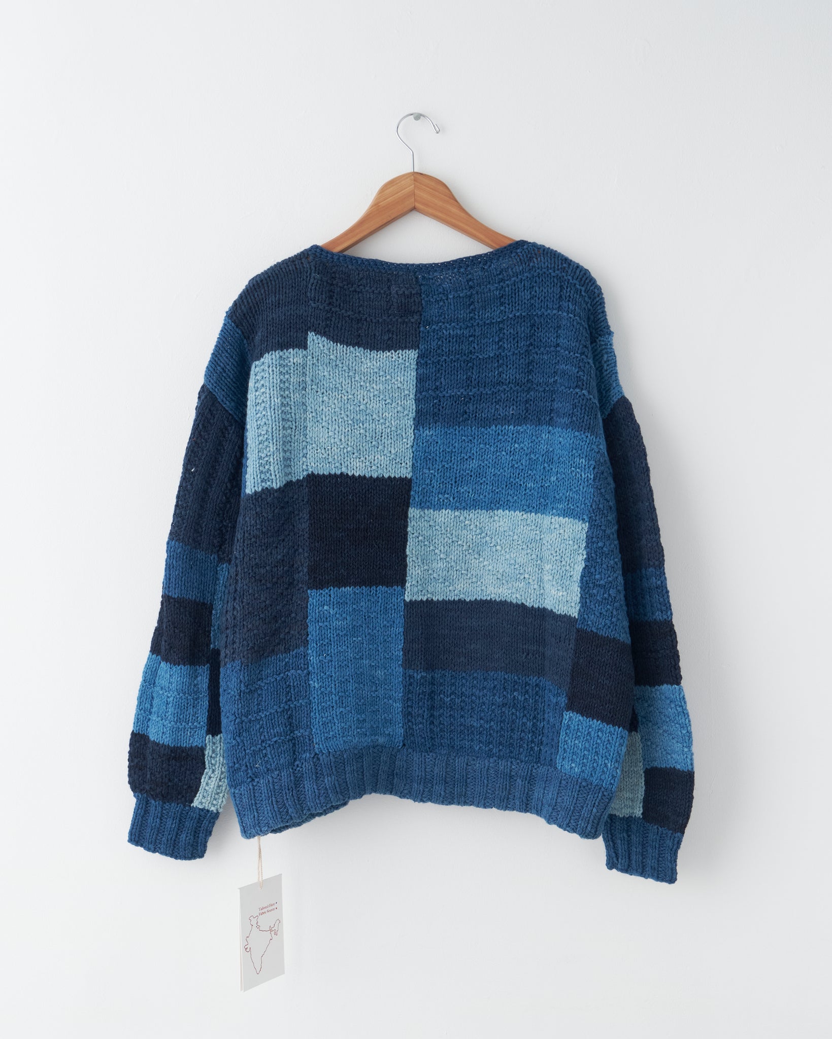 Patchwork Cardigan, Indigo