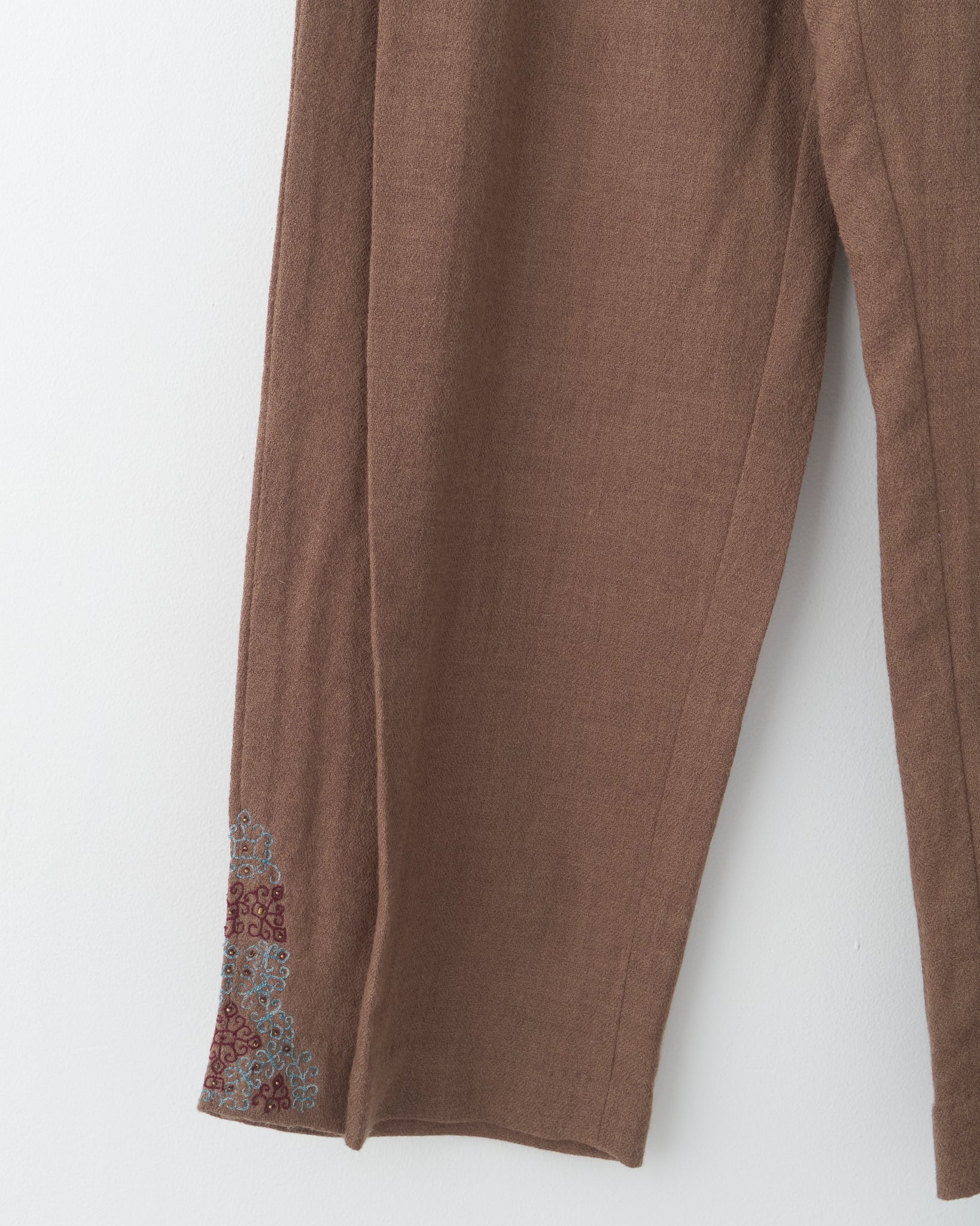 Side Pleat Trouser, Brown