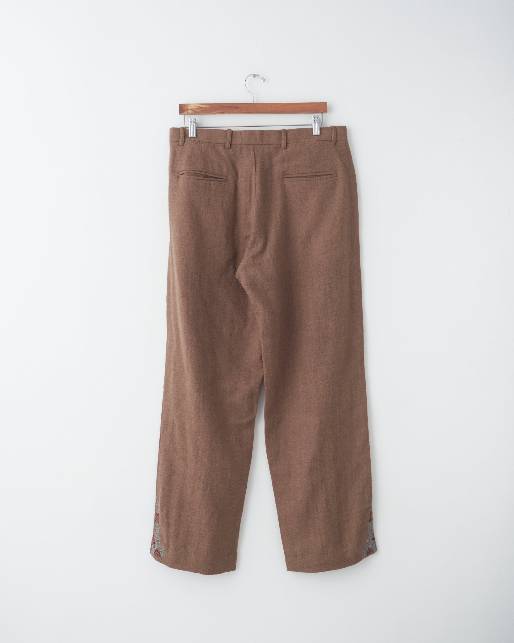 Side Pleat Trouser, Brown