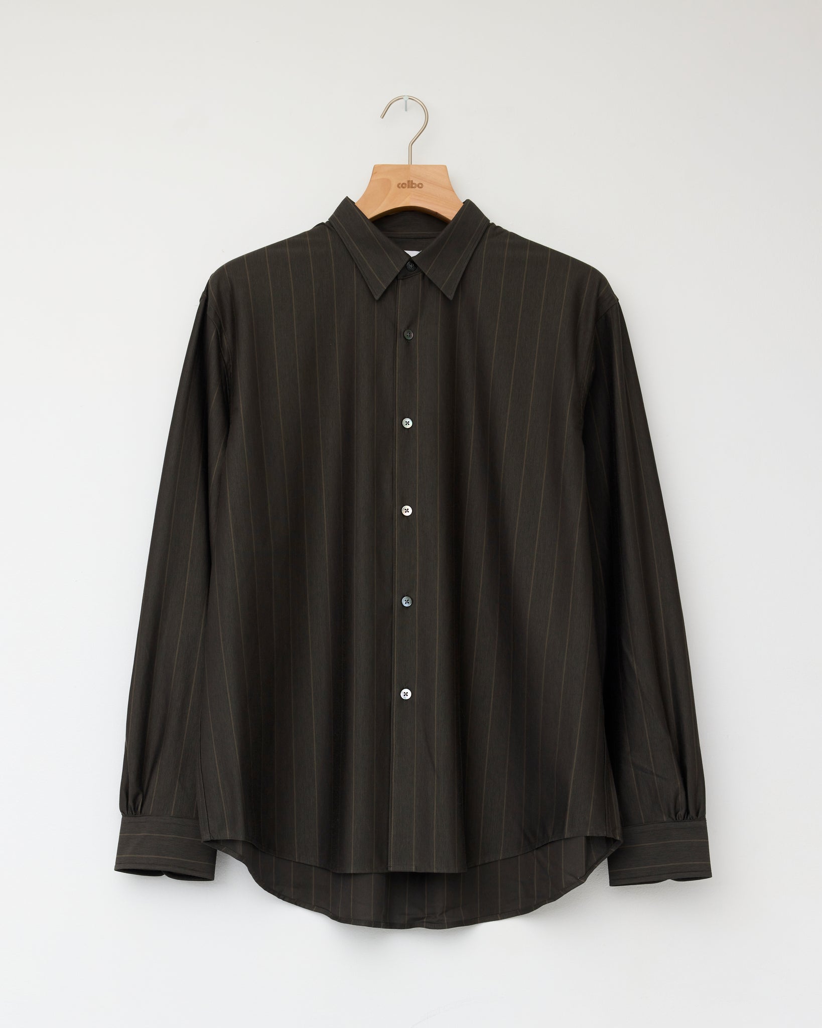 Modest Stripe Shirt, Grey