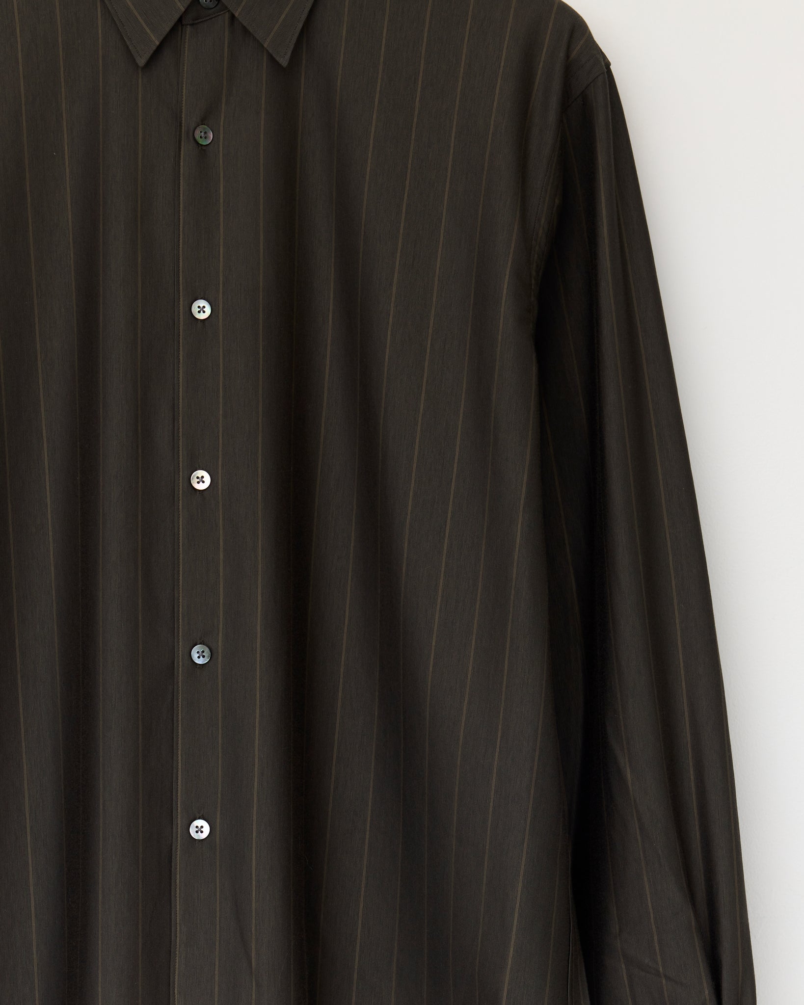 Modest Stripe Shirt, Grey