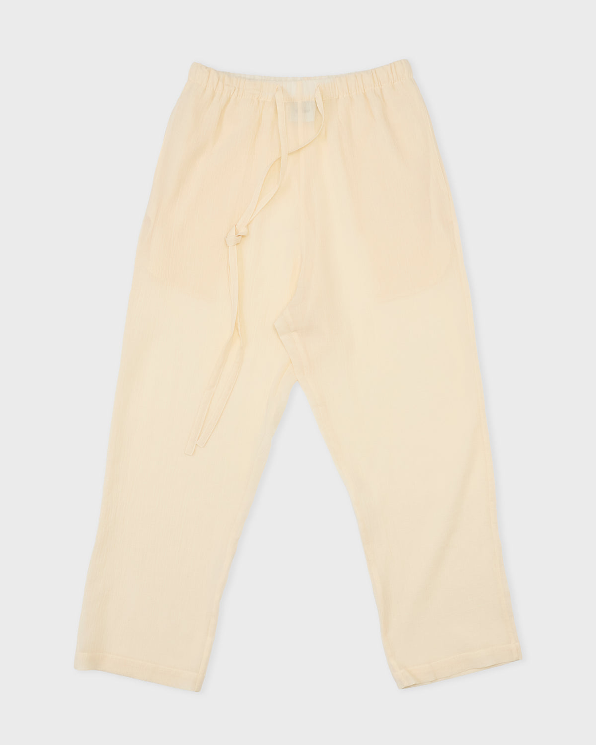 Colbo Light Pants in light sand cotton, front, flat lay
