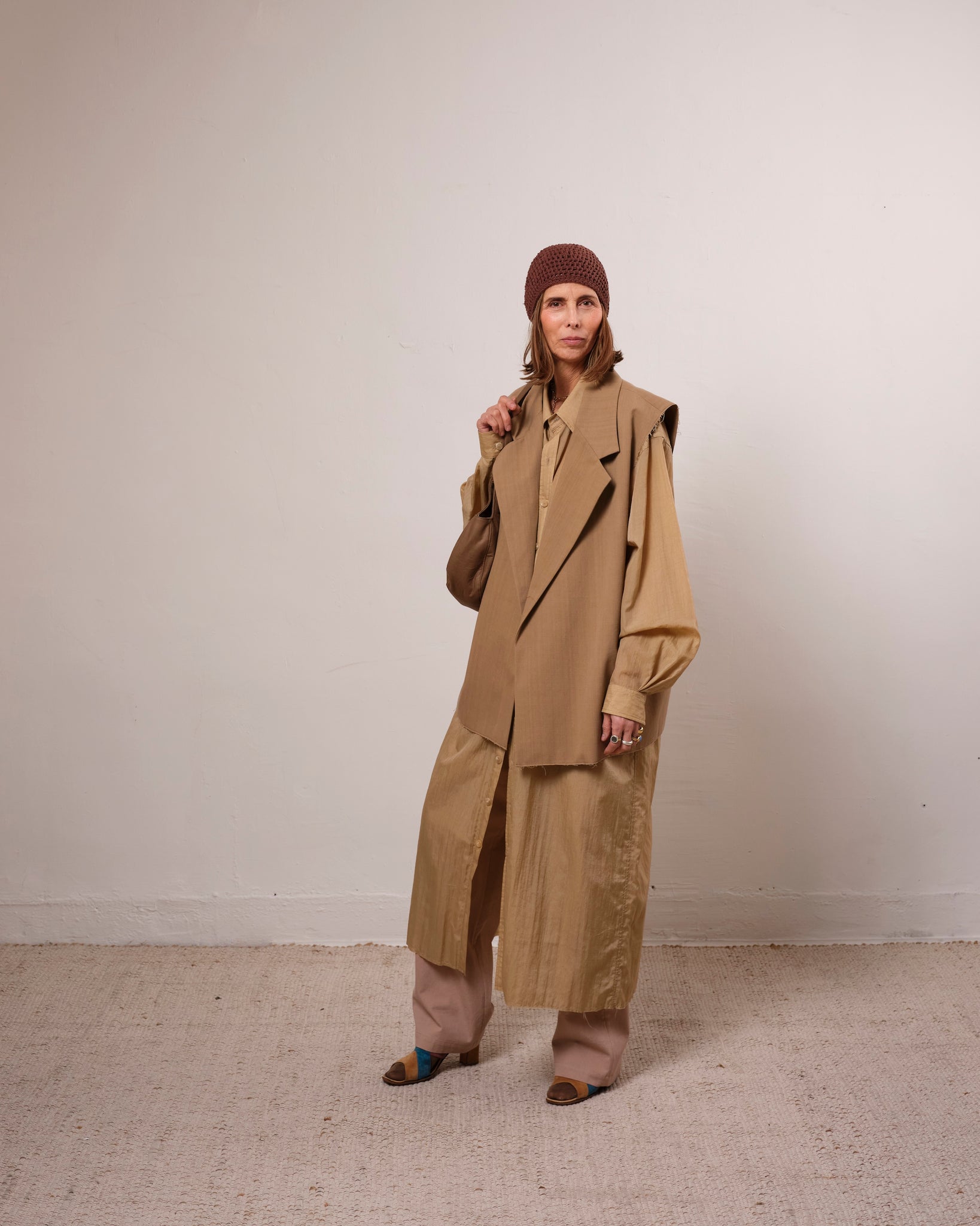 Gabby Vest, Dark Beige