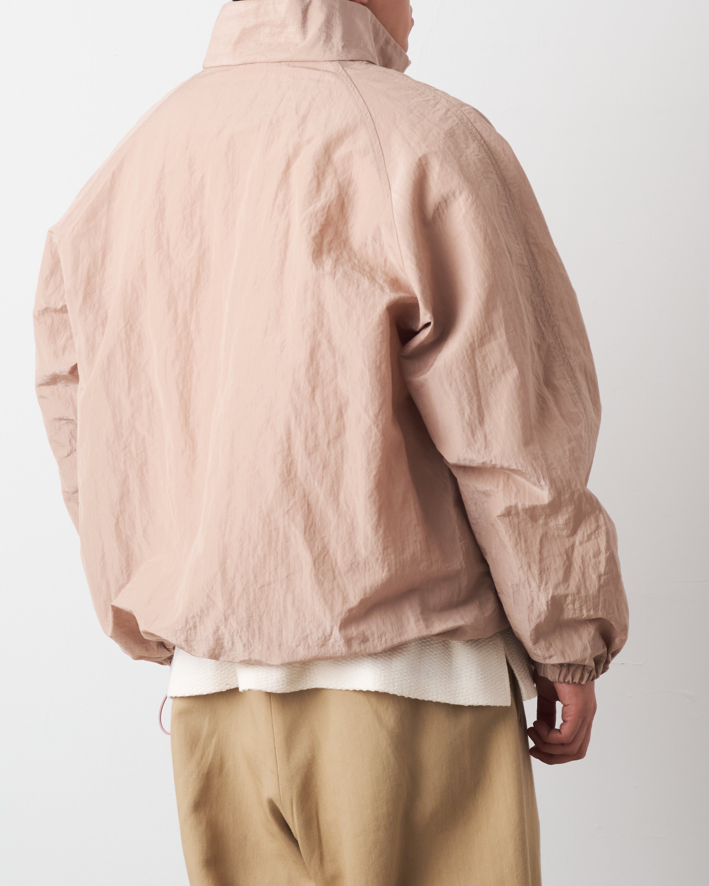 Half Zip Raglan Parka, Beige Nylon – Colbo