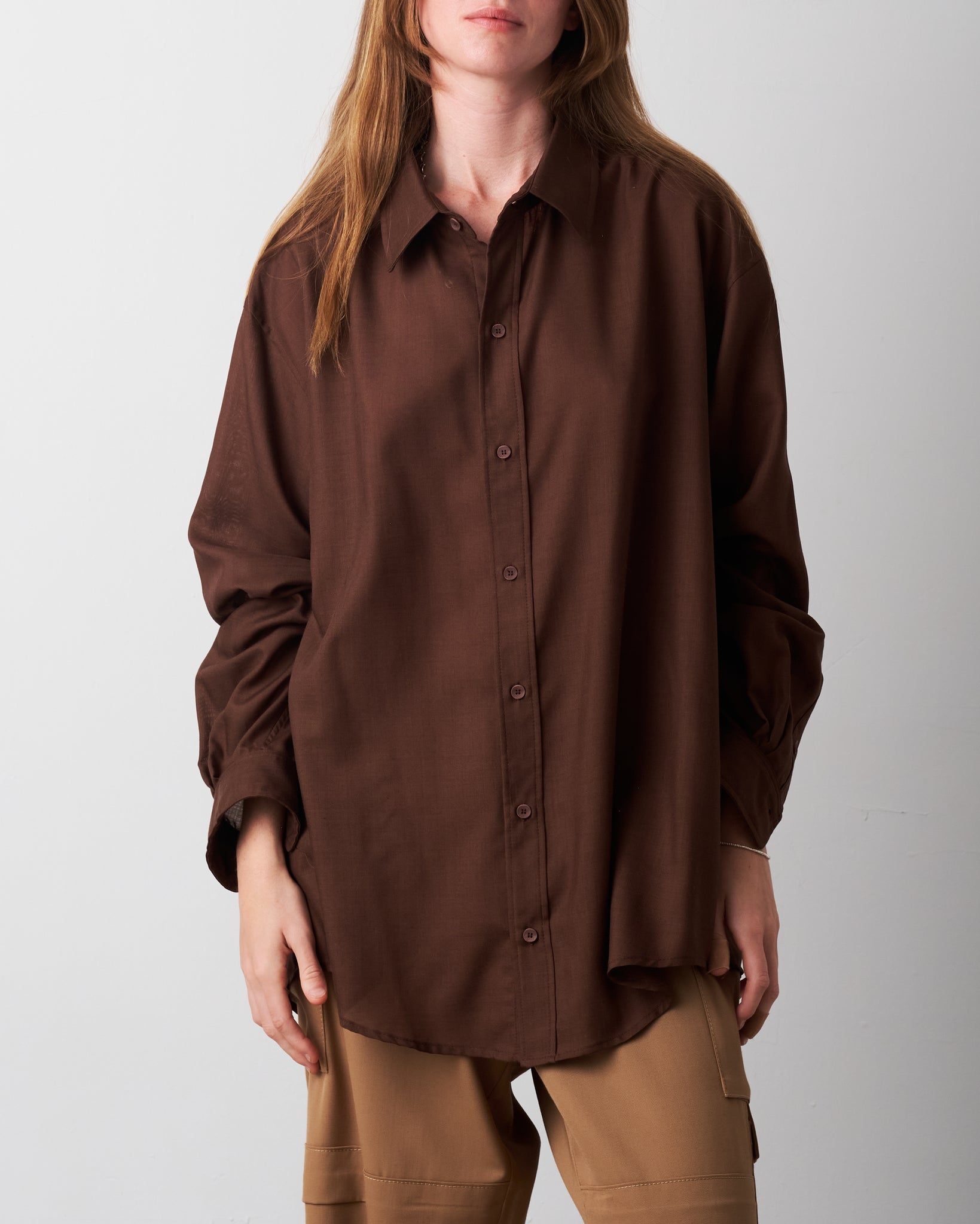 mahogany dress shirt Mahogany Net Full Button Shirt - Brown