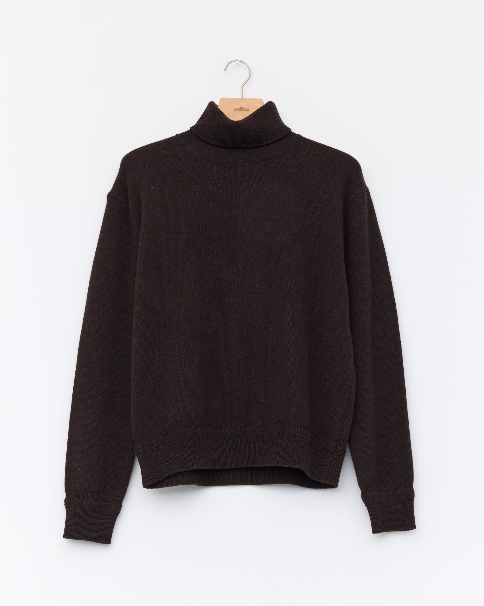 Recycled Cashmere Boxy Jumper, Dark Brown