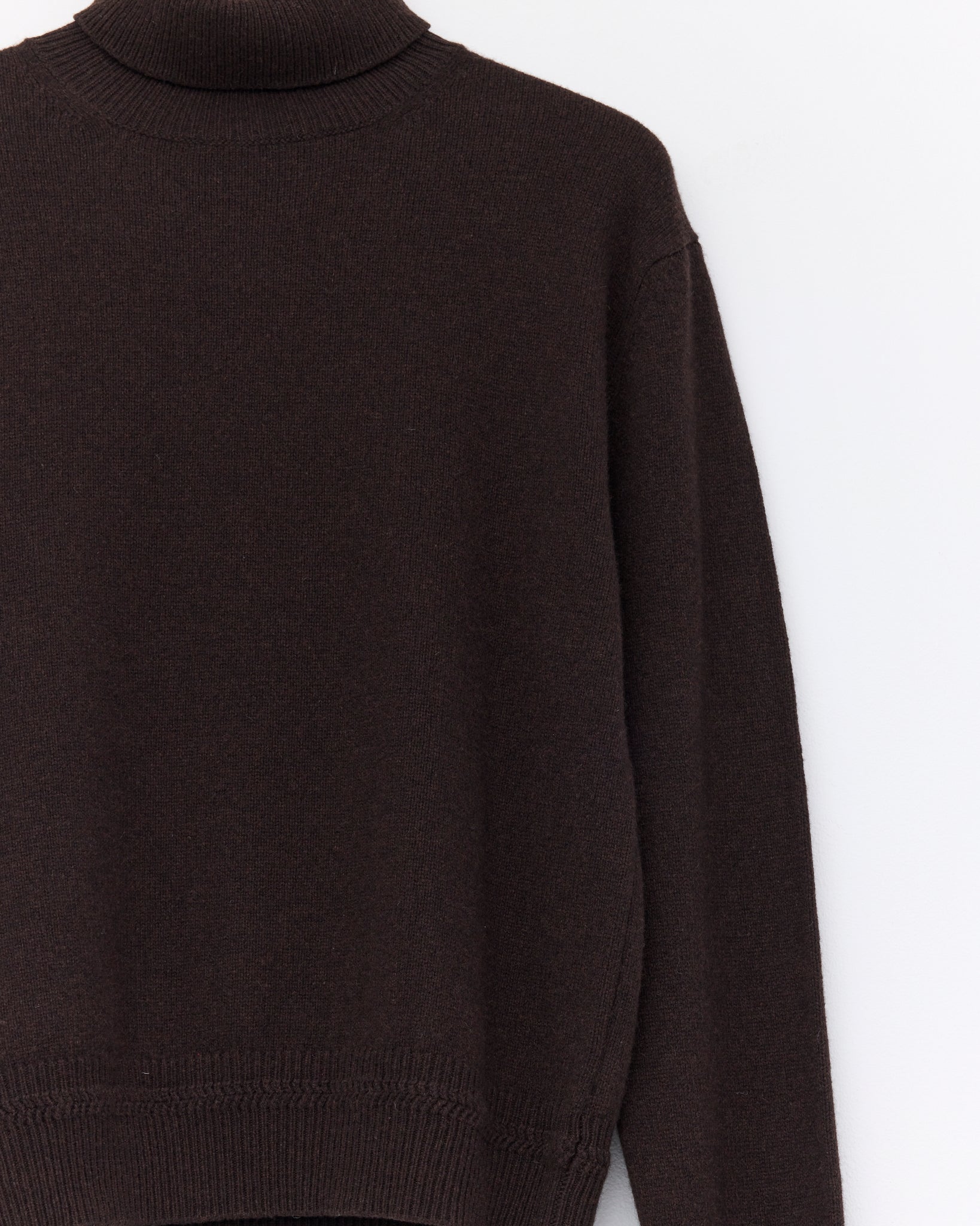 Recycled Cashmere Boxy Jumper, Dark Brown