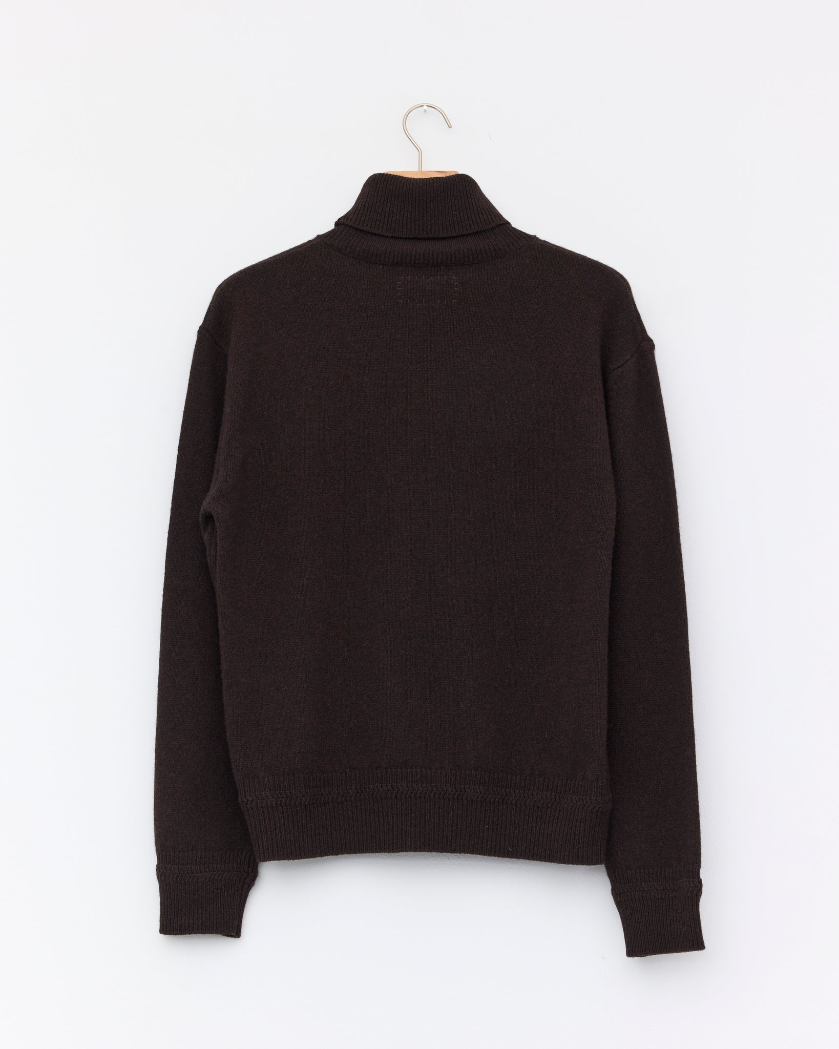 Recycled Cashmere Boxy Jumper, Dark Brown
