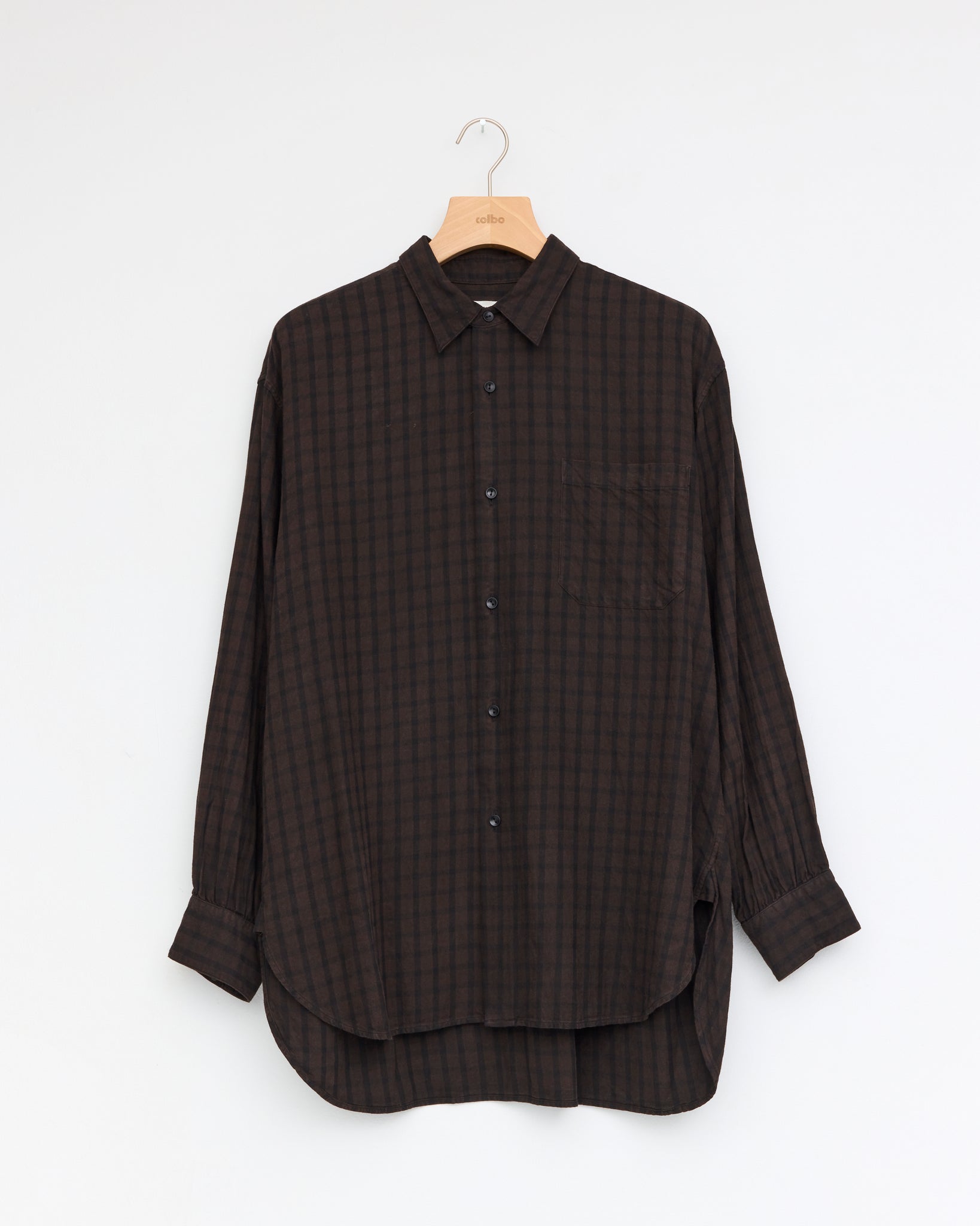 Check Dress Shirt, Mud-Dyeing