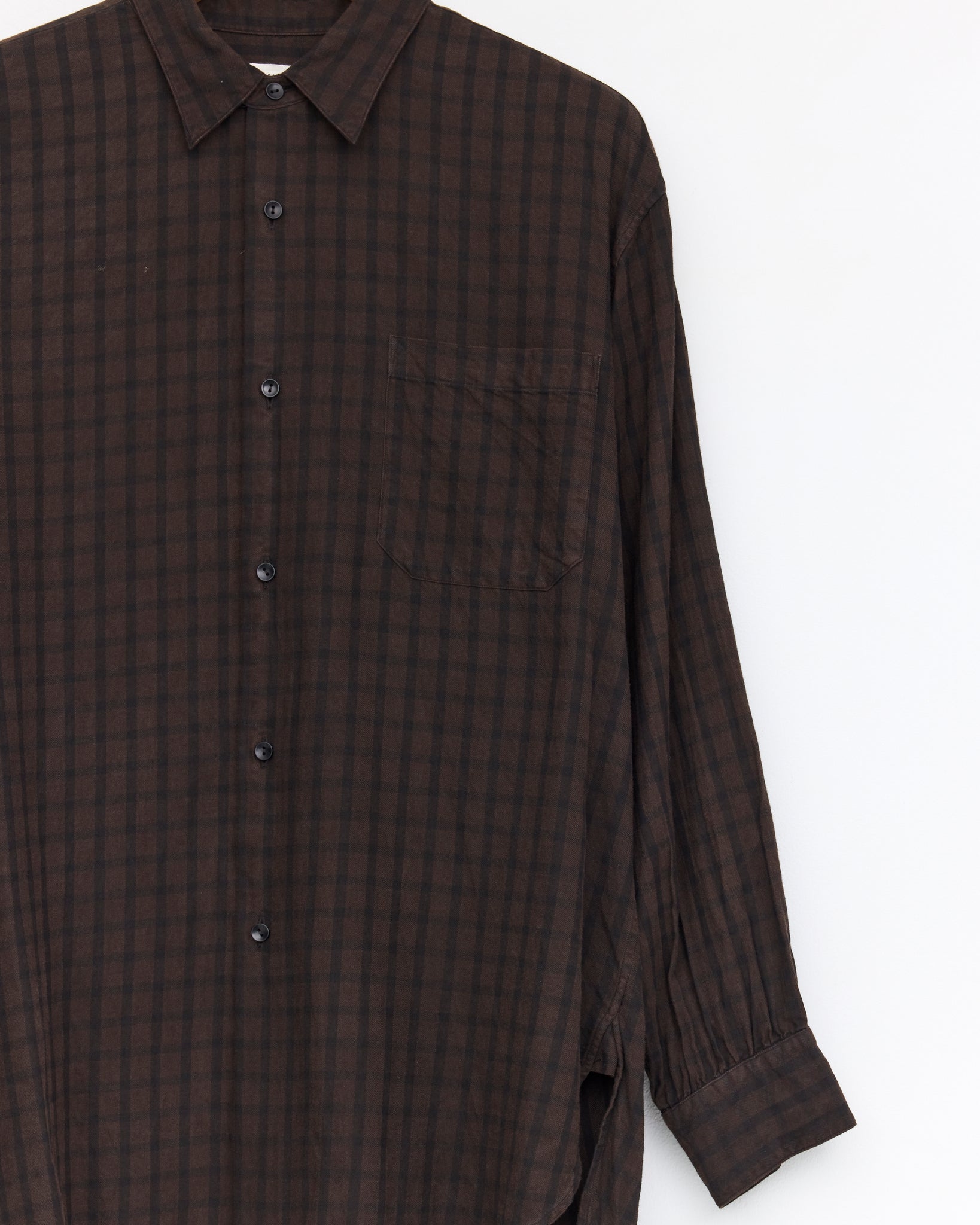 Check Dress Shirt, Mud-Dyeing