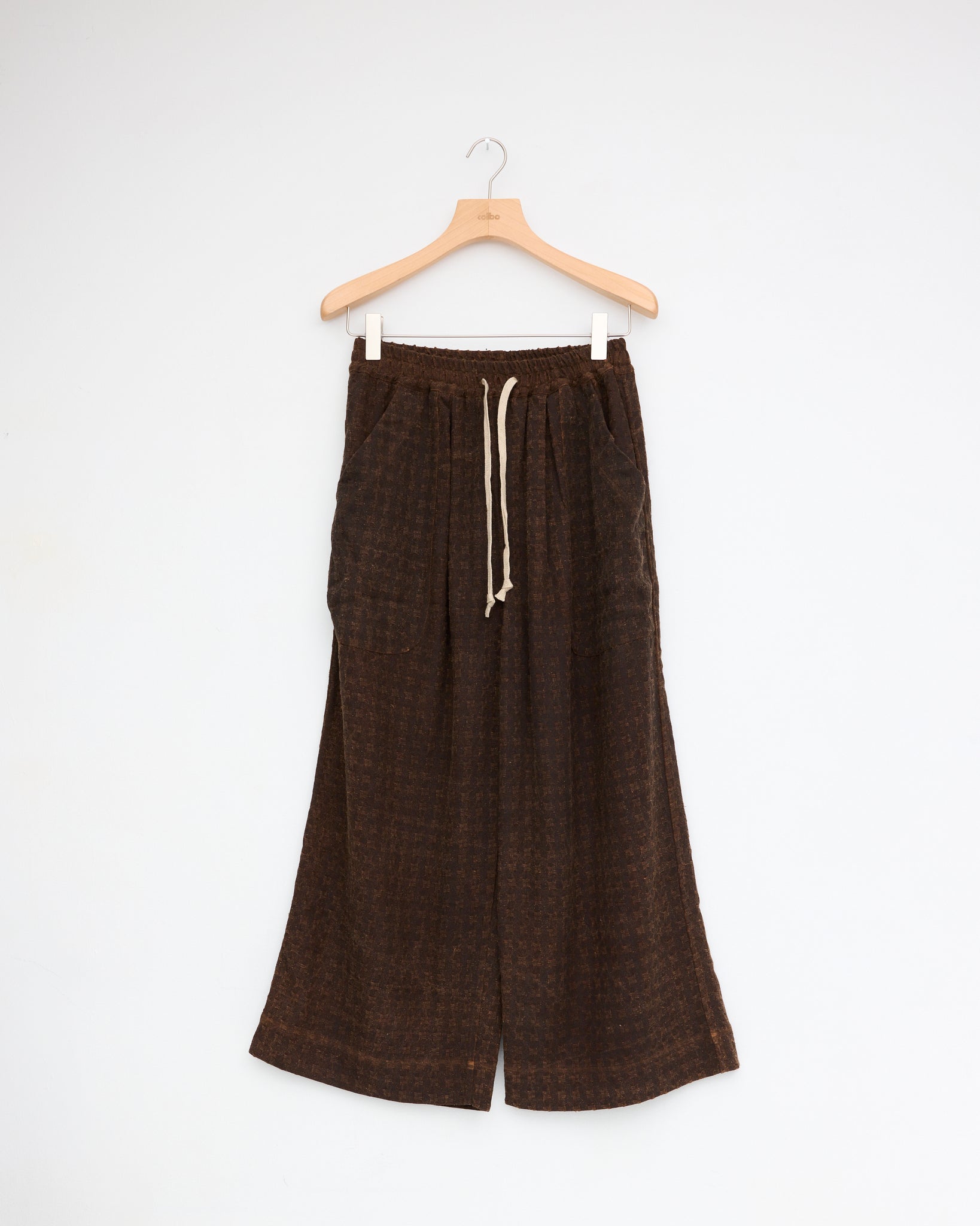 Wide Easy Pants, Doro Dyed Dark Brown