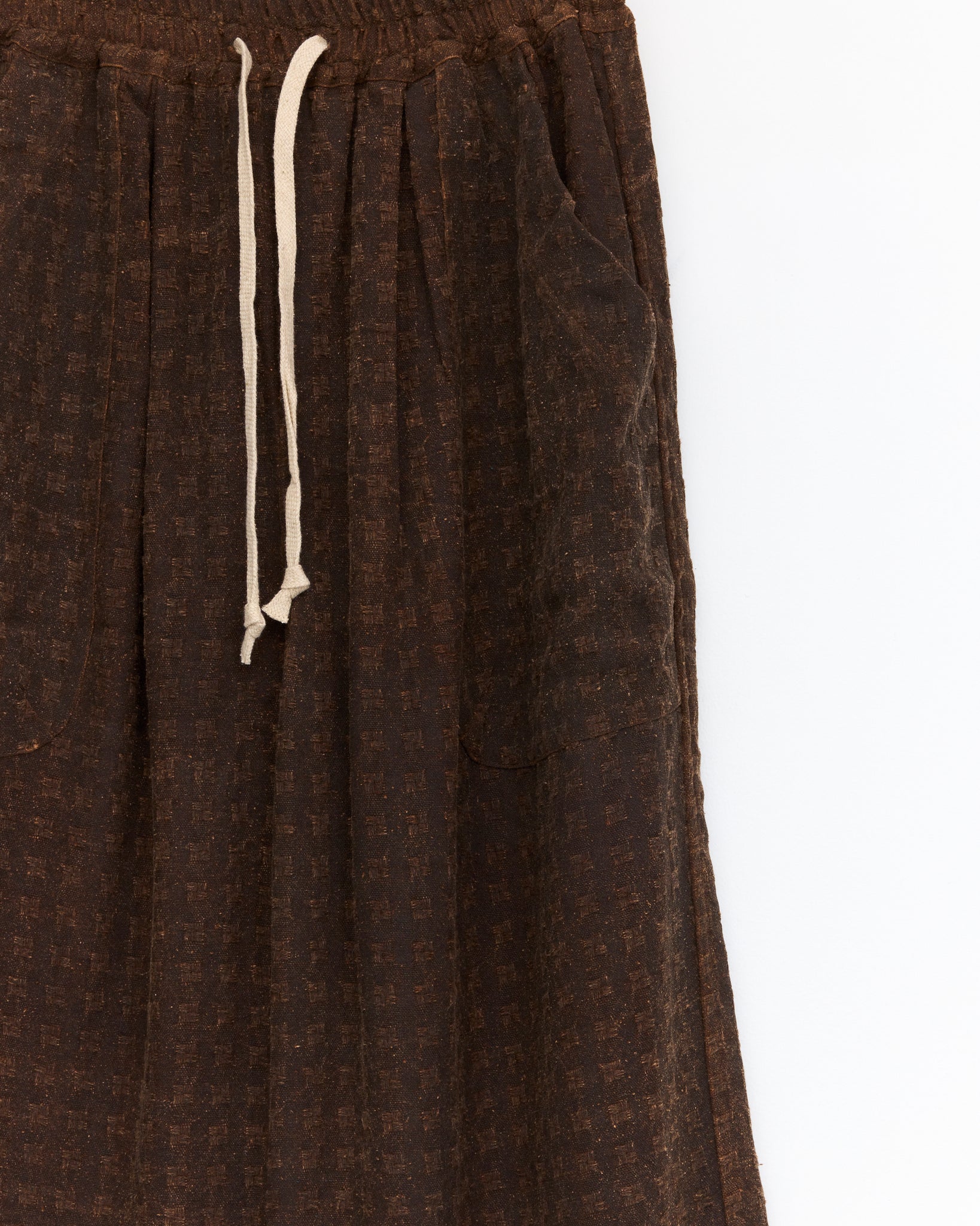 Wide Easy Pants, Doro Dyed Dark Brown