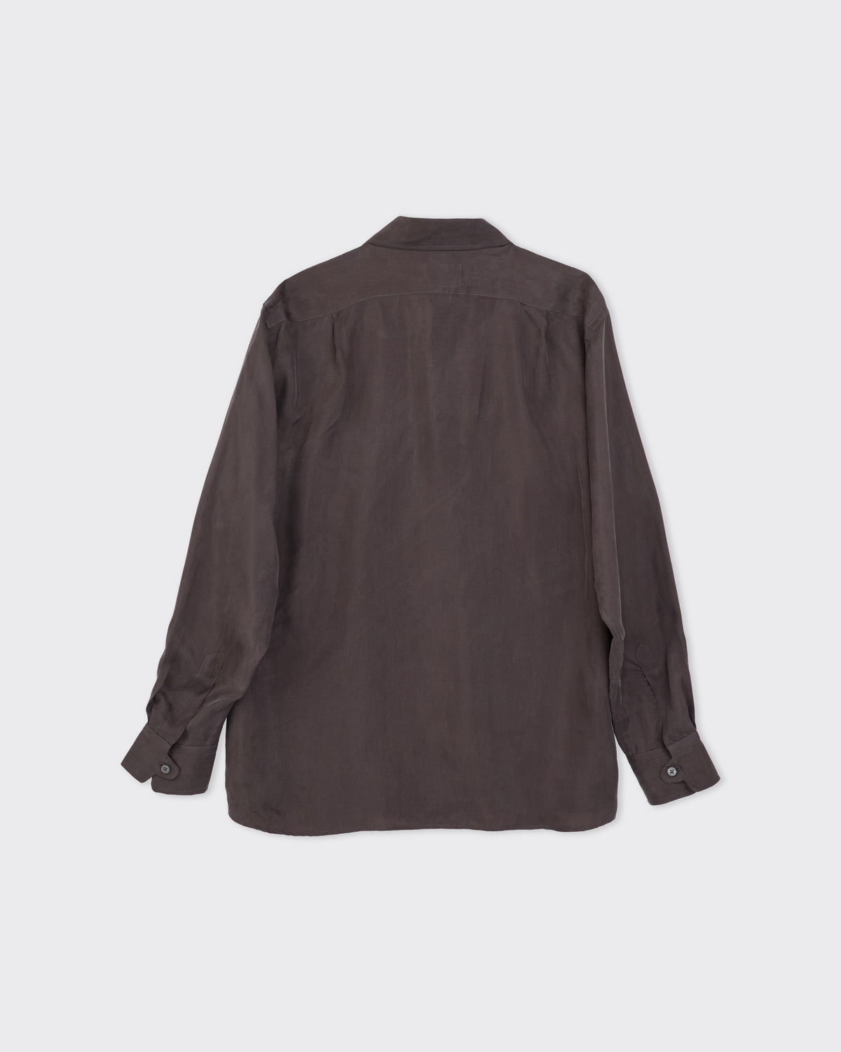 Colbo Pen Shirt in ocean washed cupro, back, flat lay