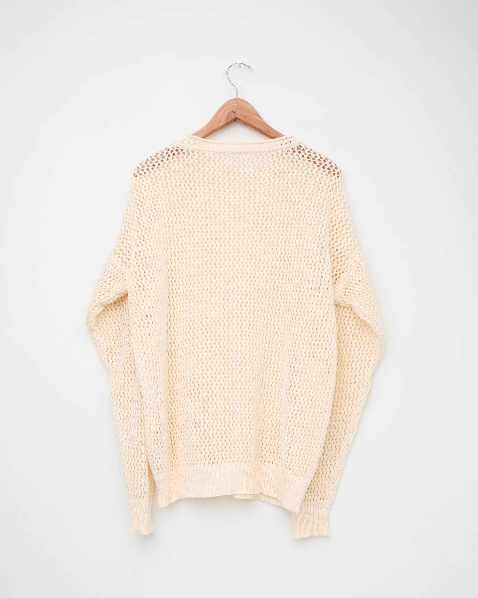 Open Knit Sweater, Natural