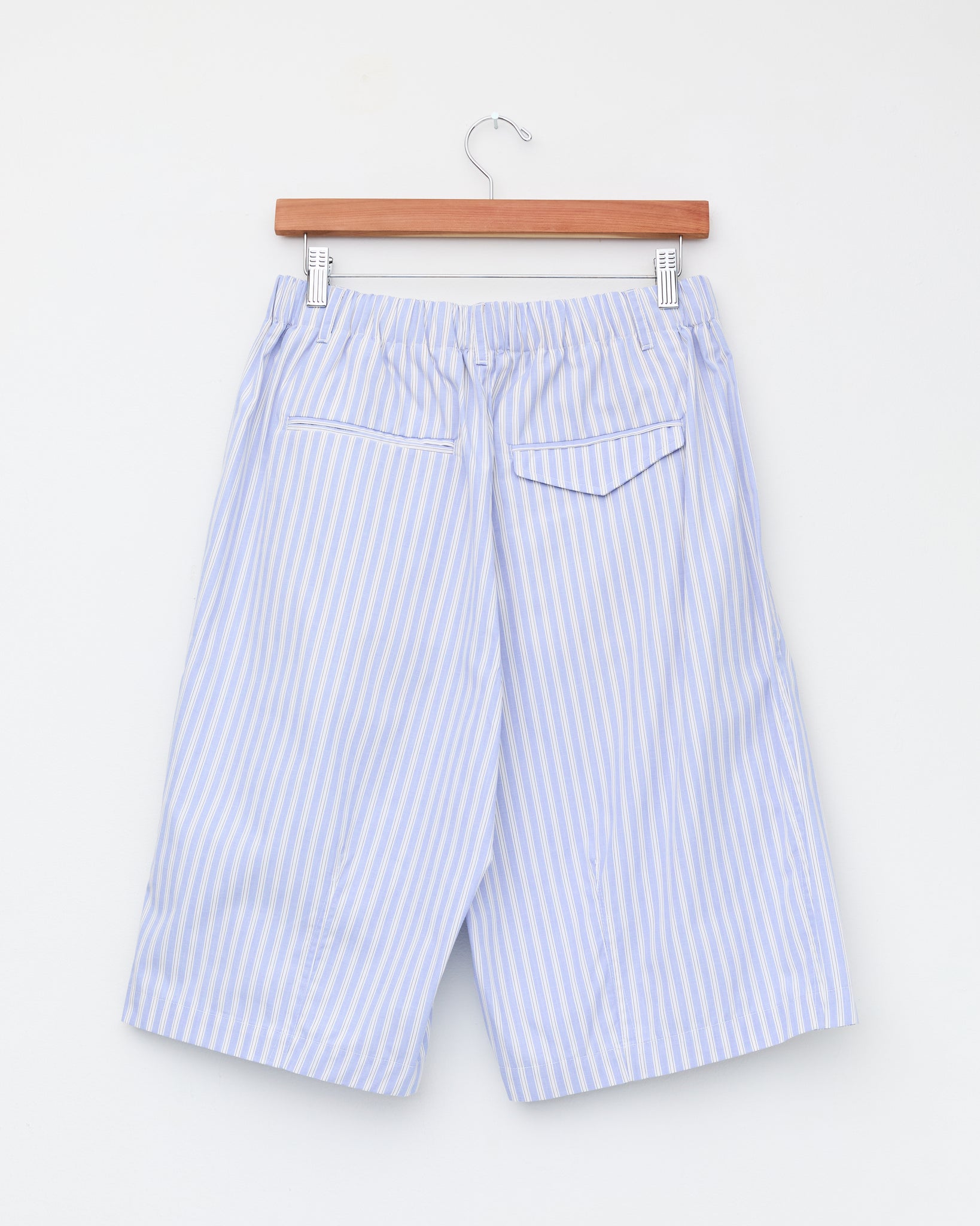 Solar Short, Lt. Blue & Burgundy Striped