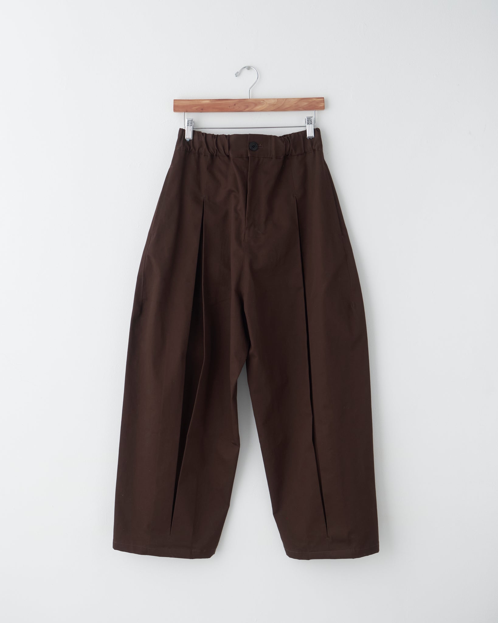 Box Pleat Trouser, Brown