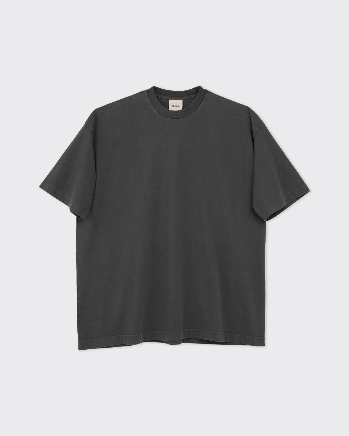 Colbo heavyweight T-shirt in ocean cotton, front, flat lay