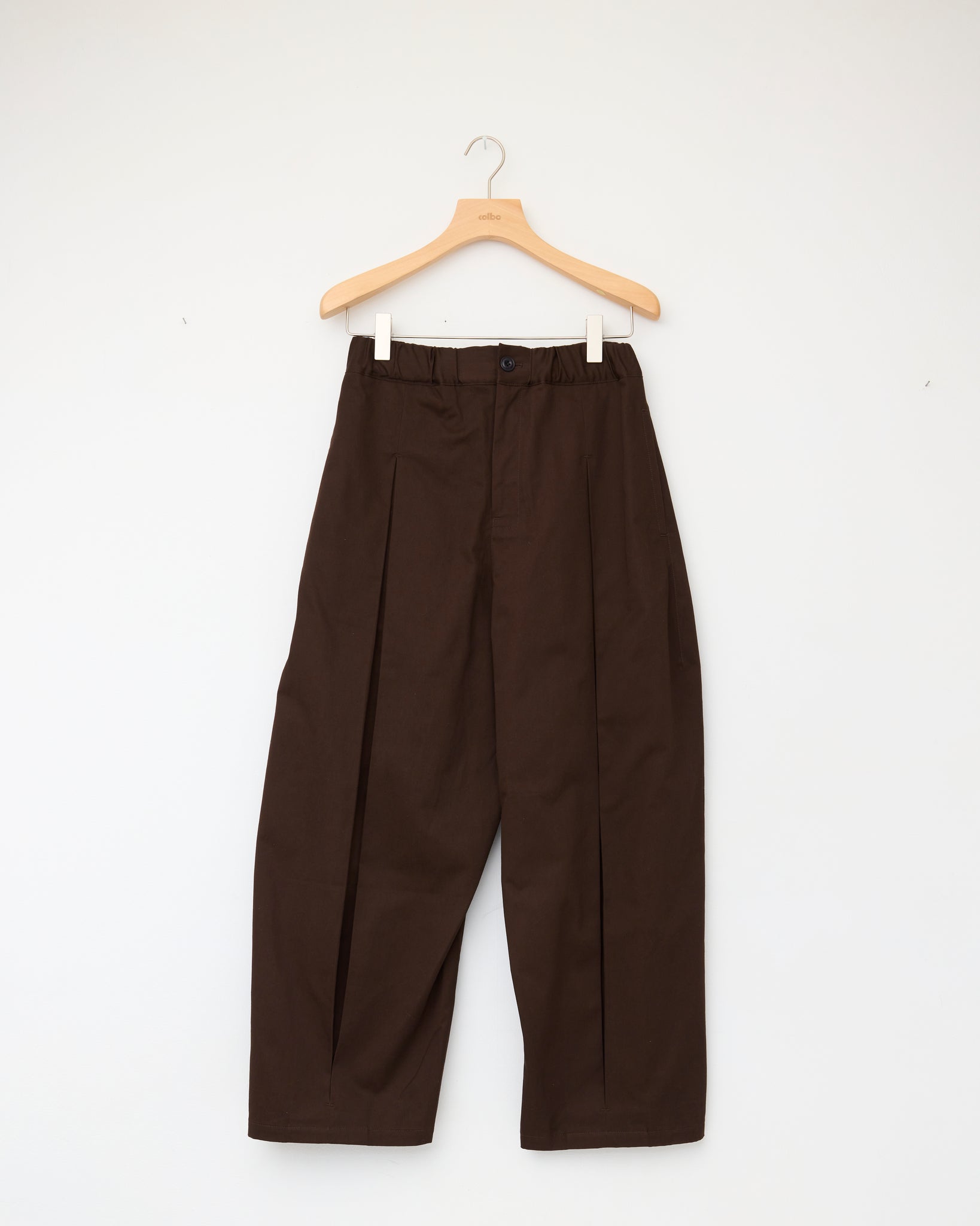Box Pleat Trouser, Brown