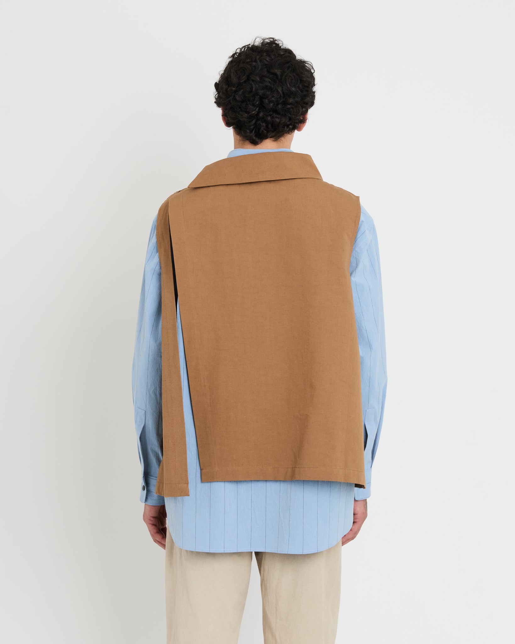 Side Collar Vest, Ochre