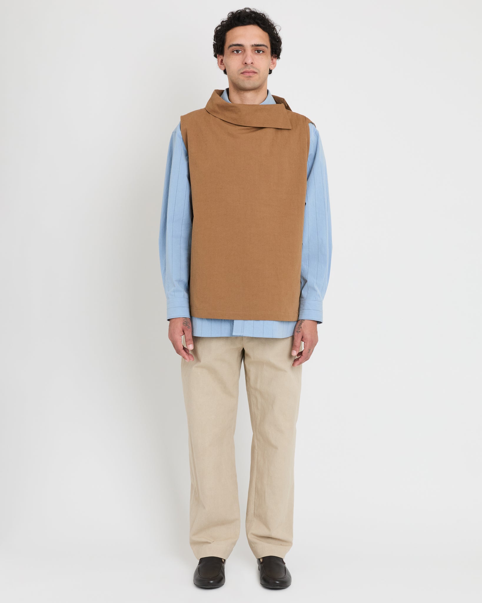 Side Collar Vest, Ochre