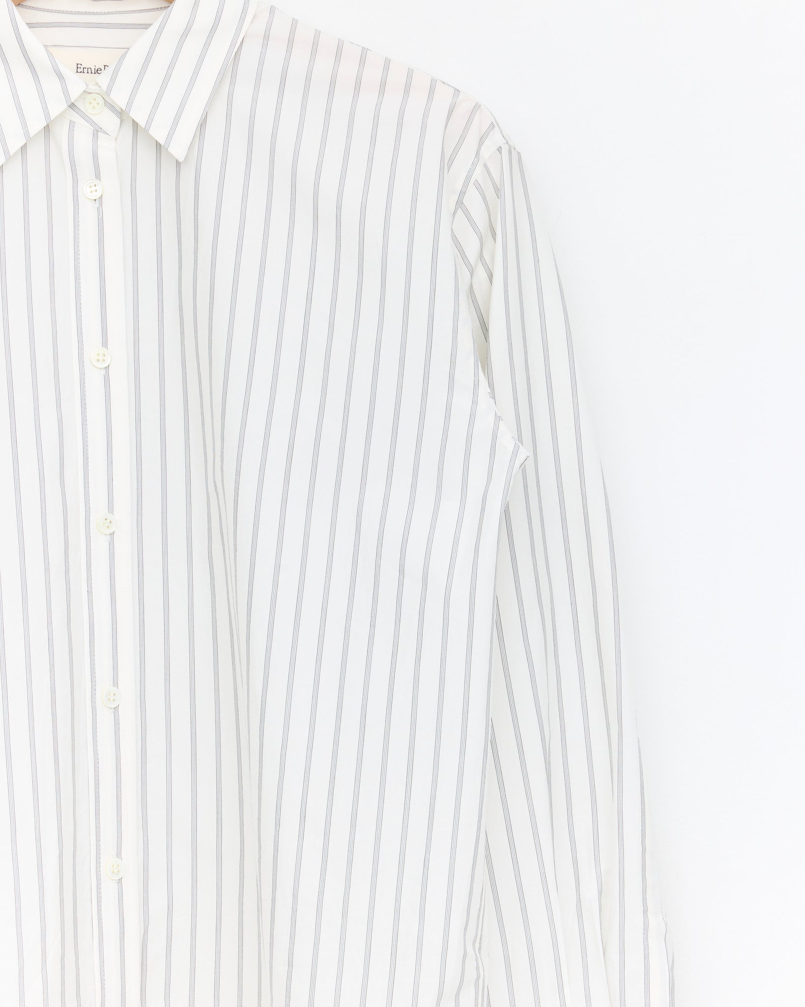 Silk Cotton Dress Shirt, White