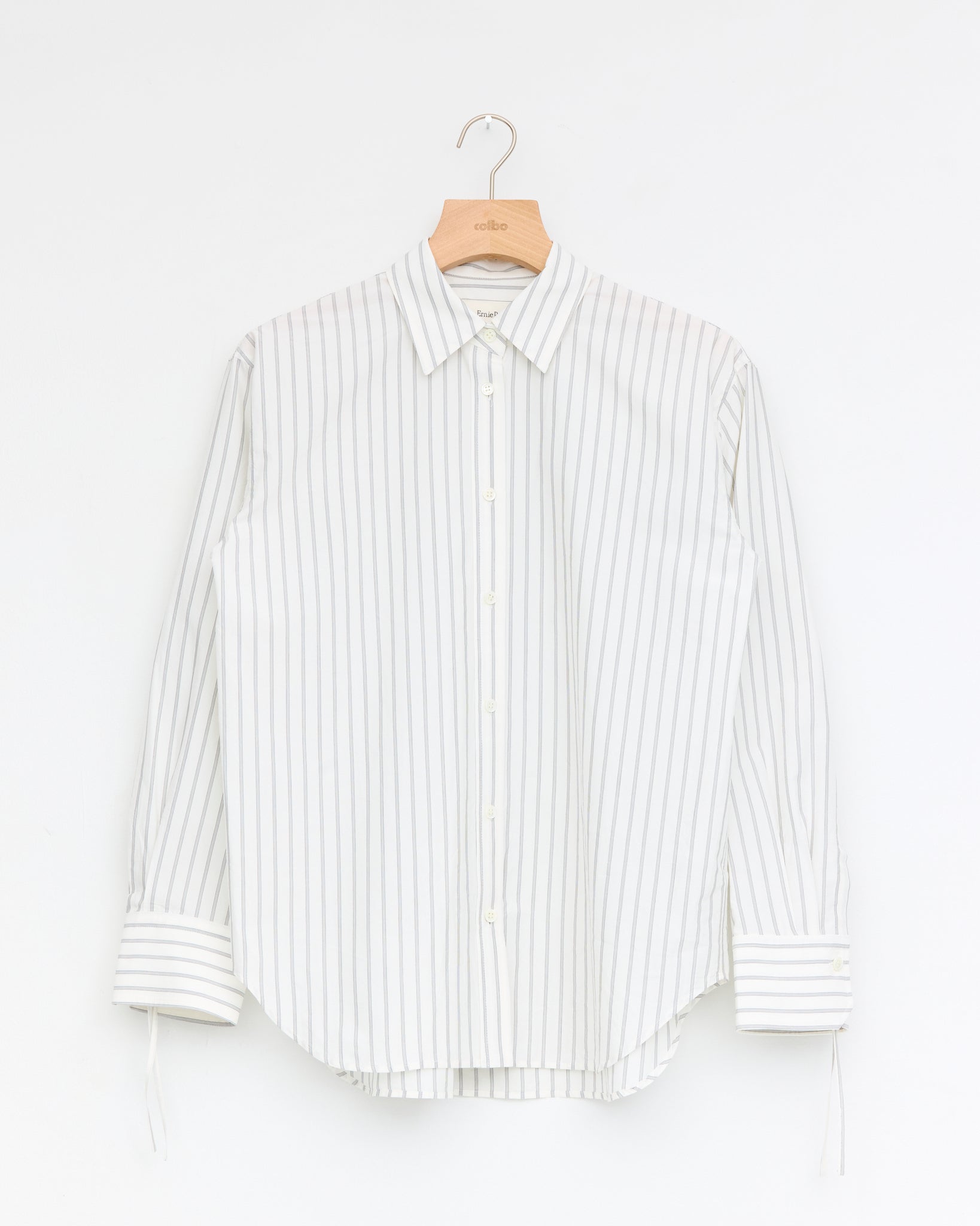 Silk Cotton Dress Shirt, White