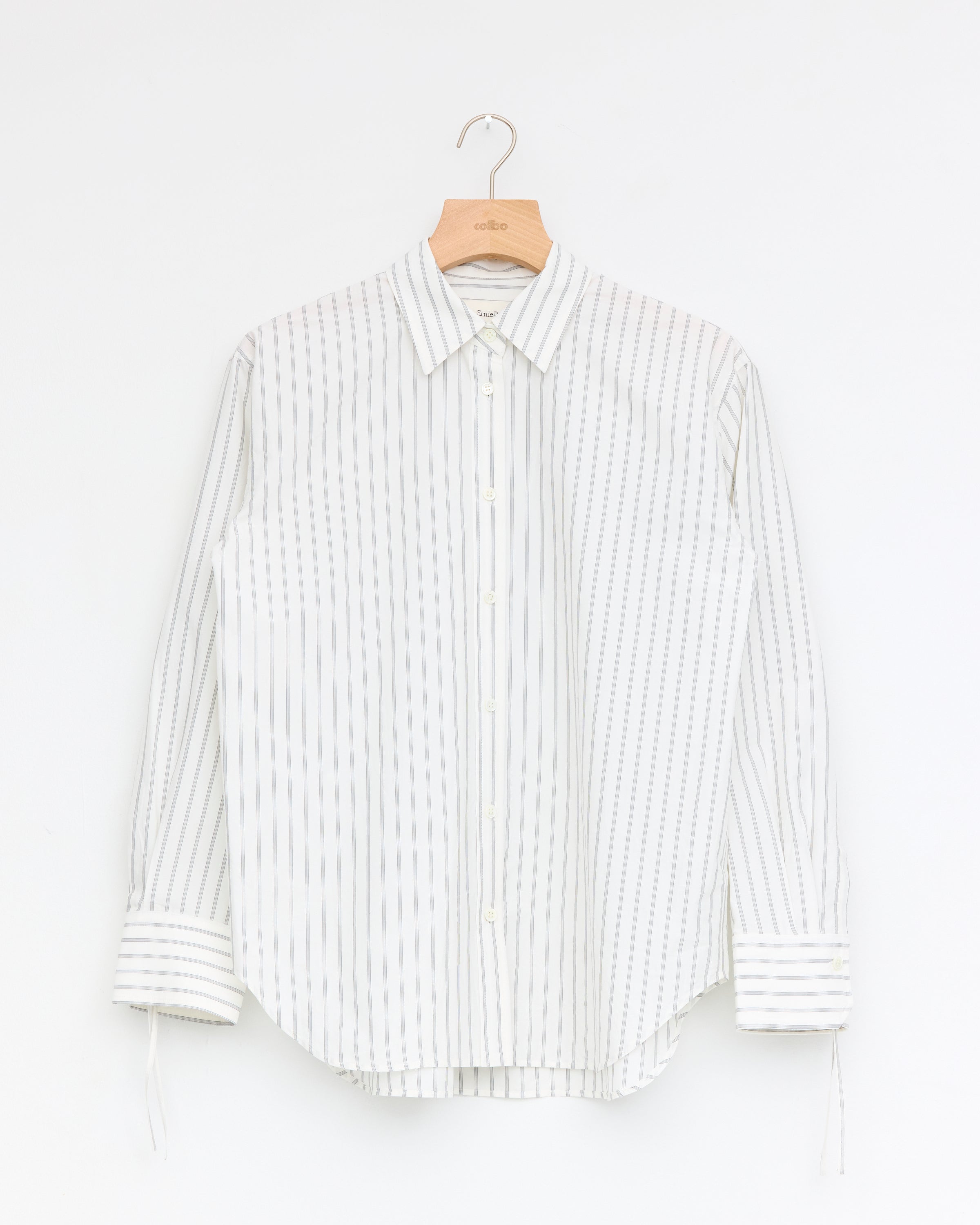トップス Ernie Palo Cotton Silk Stripe Shirt Stripe Shirt